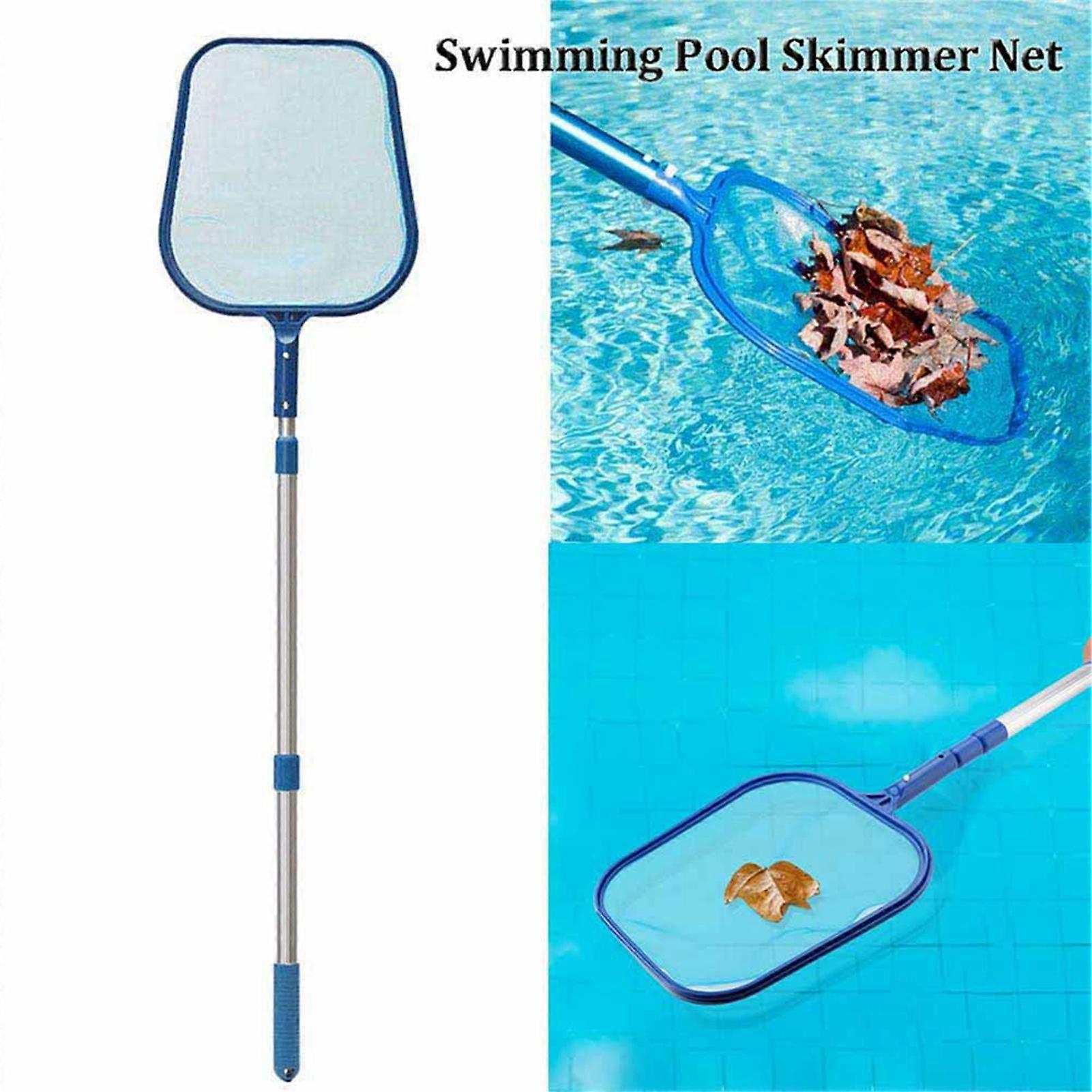 Adjustable Pool Pole, Fine Mesh Leaf Rake For Easy Pool Cleaning, Quick Disconnect Feature Ensures Simple Installation And Storage (Wear-Resistant