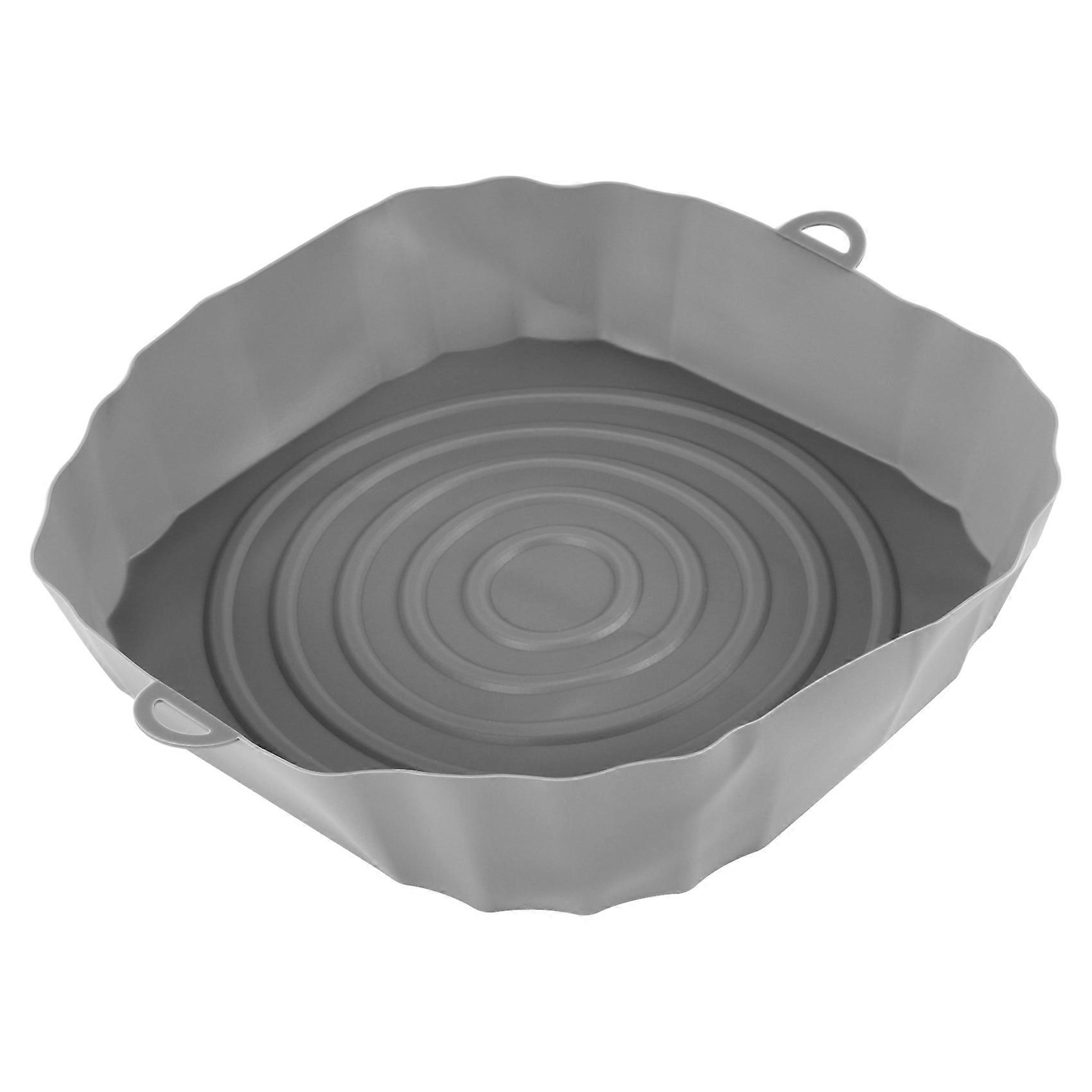 20Cm Heißluftfritteusen Backofen Backblech Gebratenes Hähnchenkorb Matte Grau