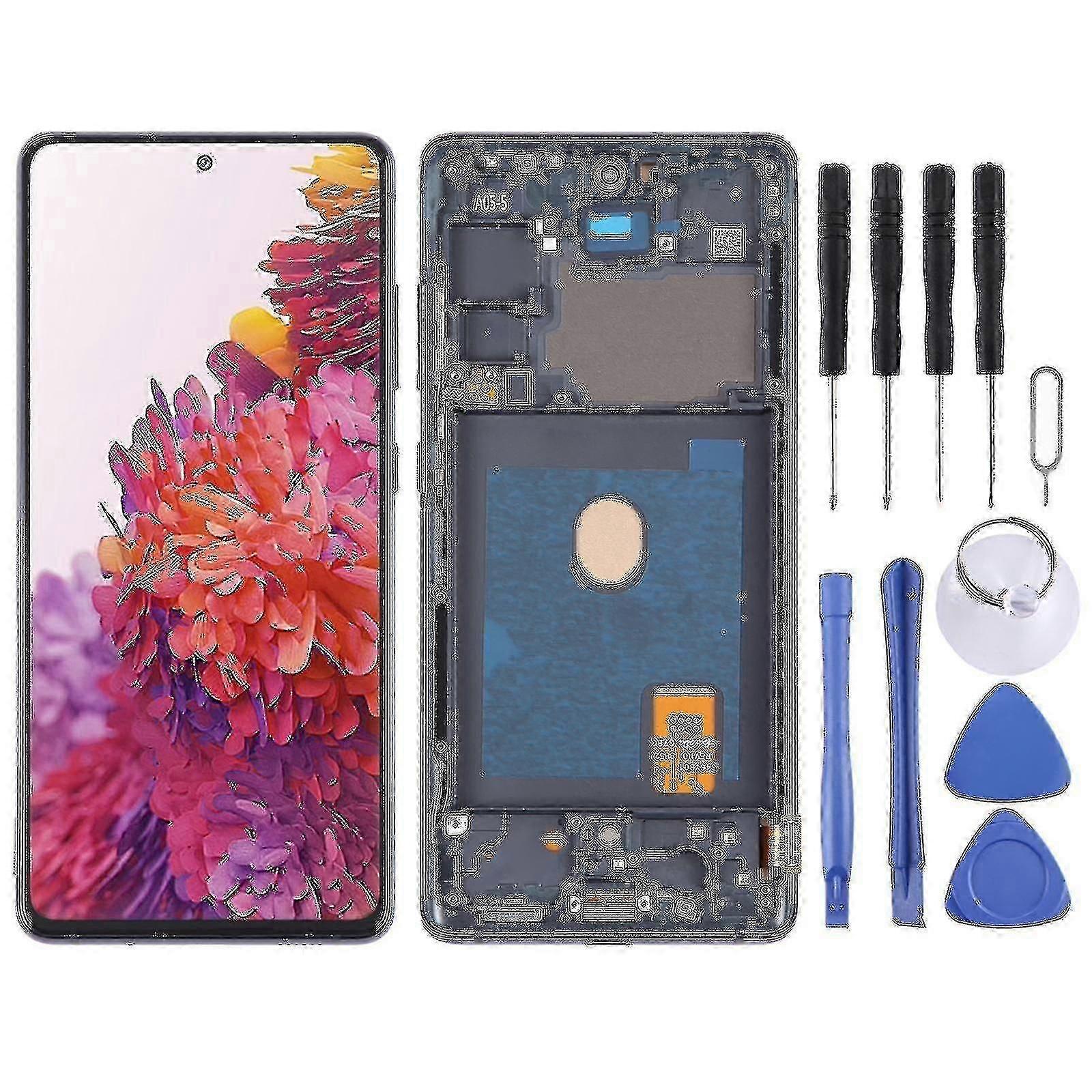LCD +タッチスクリーン、Samsung Galaxy S20 Fe SM-G780 Boris用フレーム付き