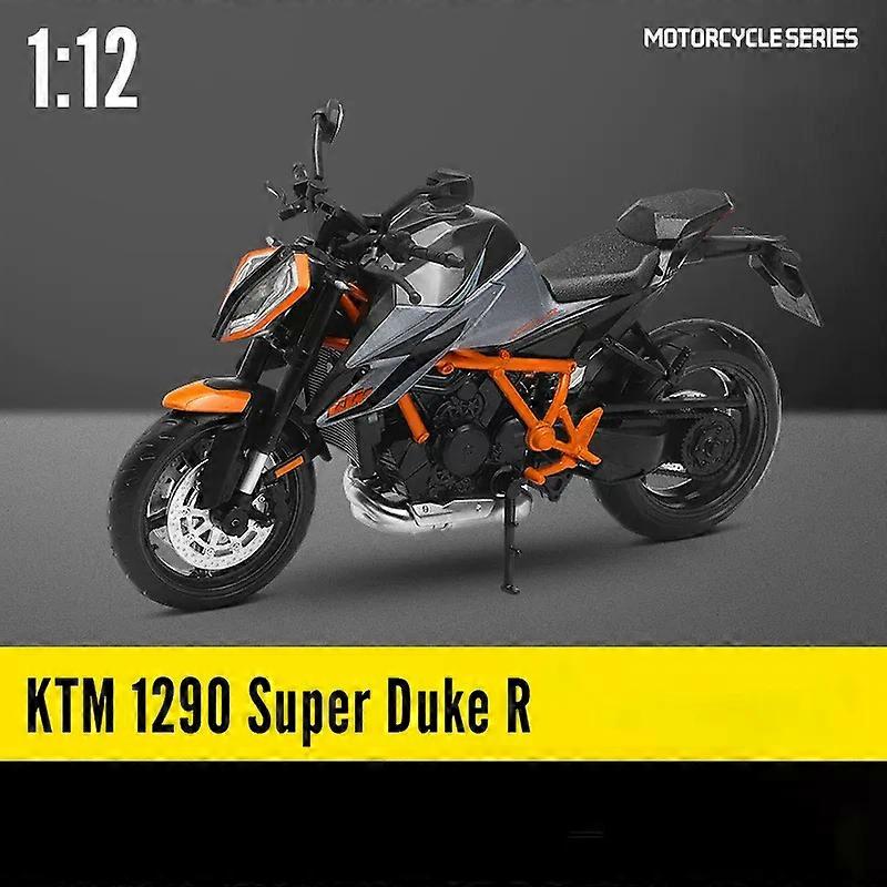 KTM 1290スーパーデュークR合金スポーツオートバイモデルダイキャストストリートトラックレーシングオートバイモデルシミュレーション子供のおもちゃギフト