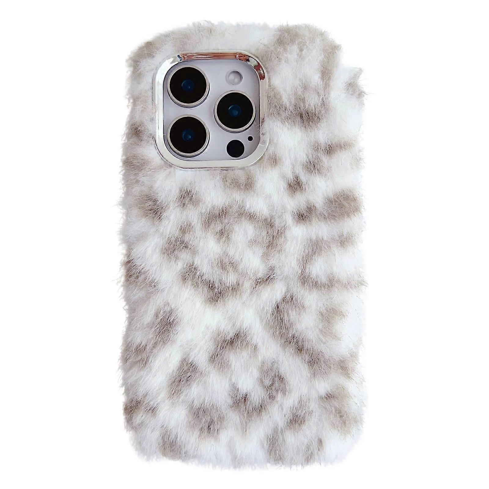 Leopard Print Plush TPU Phone Case