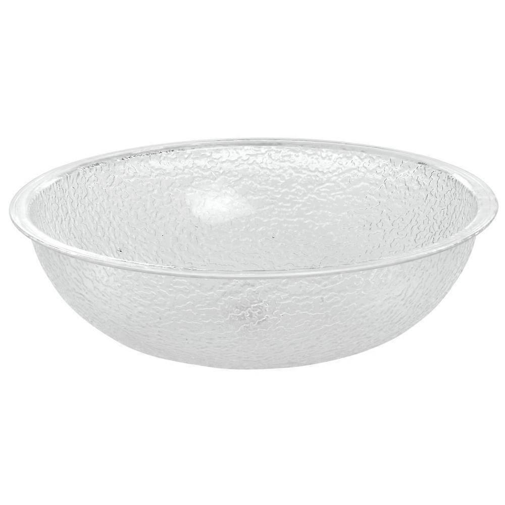 Pebbled Clear Bowl for Dining 15 Inch, Glass Material, Modern Design, Perfect for Serving Salad or Pasta
