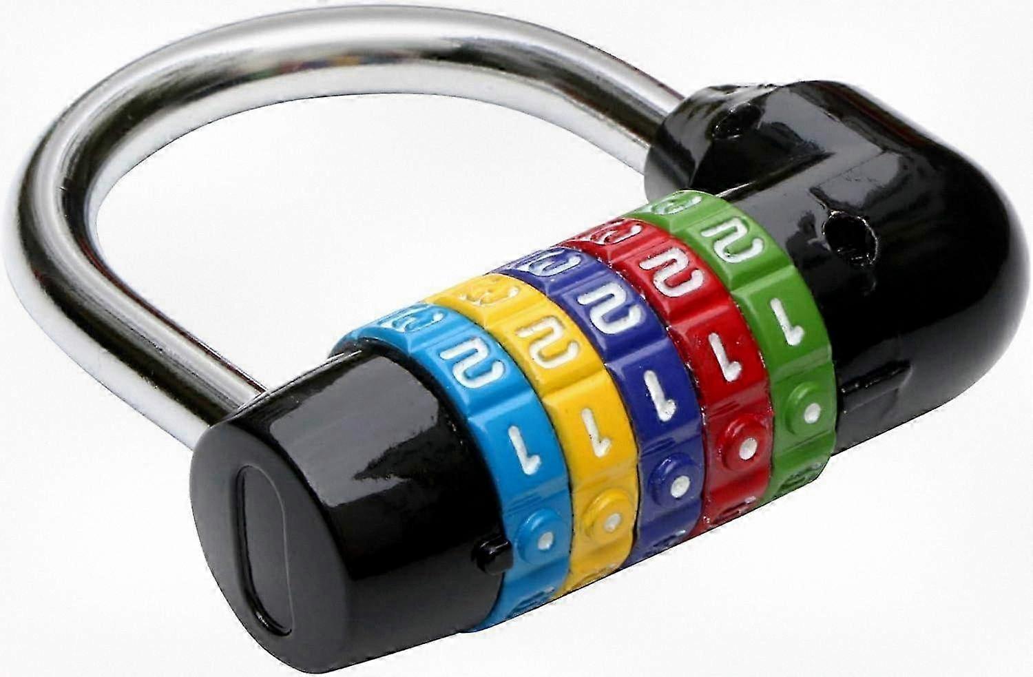 5-Digit Black Combination Padlock for Secure Locking