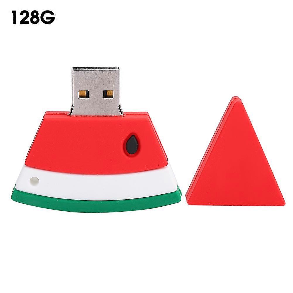 Cartoon U Disk PVC Small USB Watermelon Pattern Flash Pen Drive Cute Memory Stick