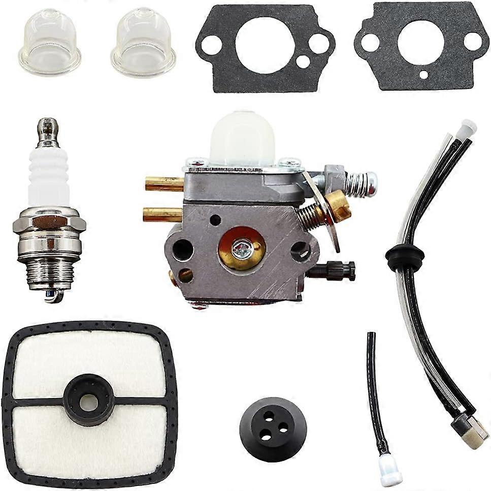 Carburetor Air Filter Spark Plug for Echo SRM2015 SRM2305 SRM2455 ZAMA C1U-K53 C1U-K52 AT203A-Trimmer