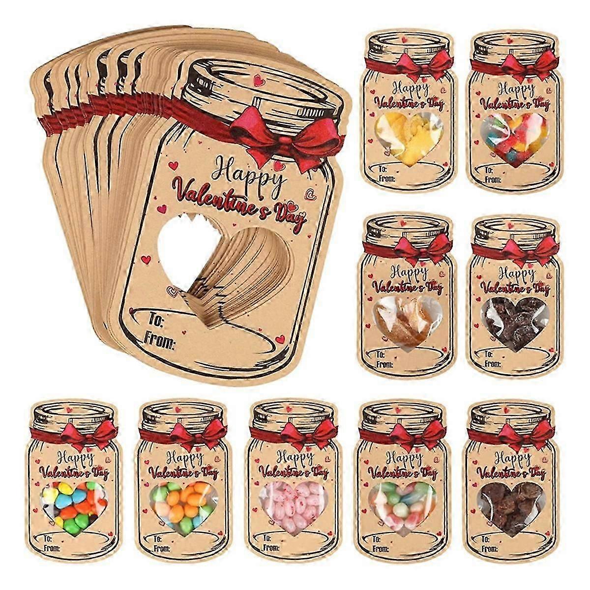 24Packキッズバレンタインデーカード、スナックバッグ付き子供用バレンタインデーカード、女の子と男の子のための教室パーティー