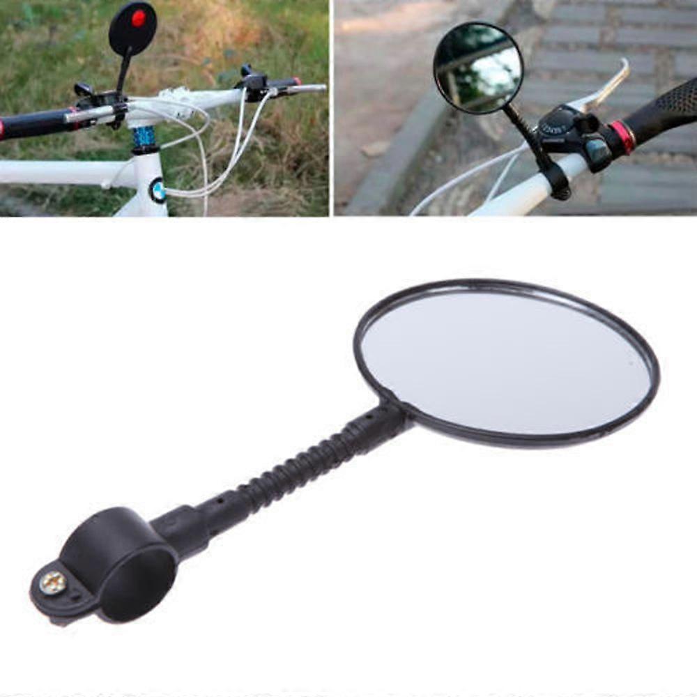 Quality Bike Bicycle Handlebar Flexible Rear Back View Rearview Mirror Black MM