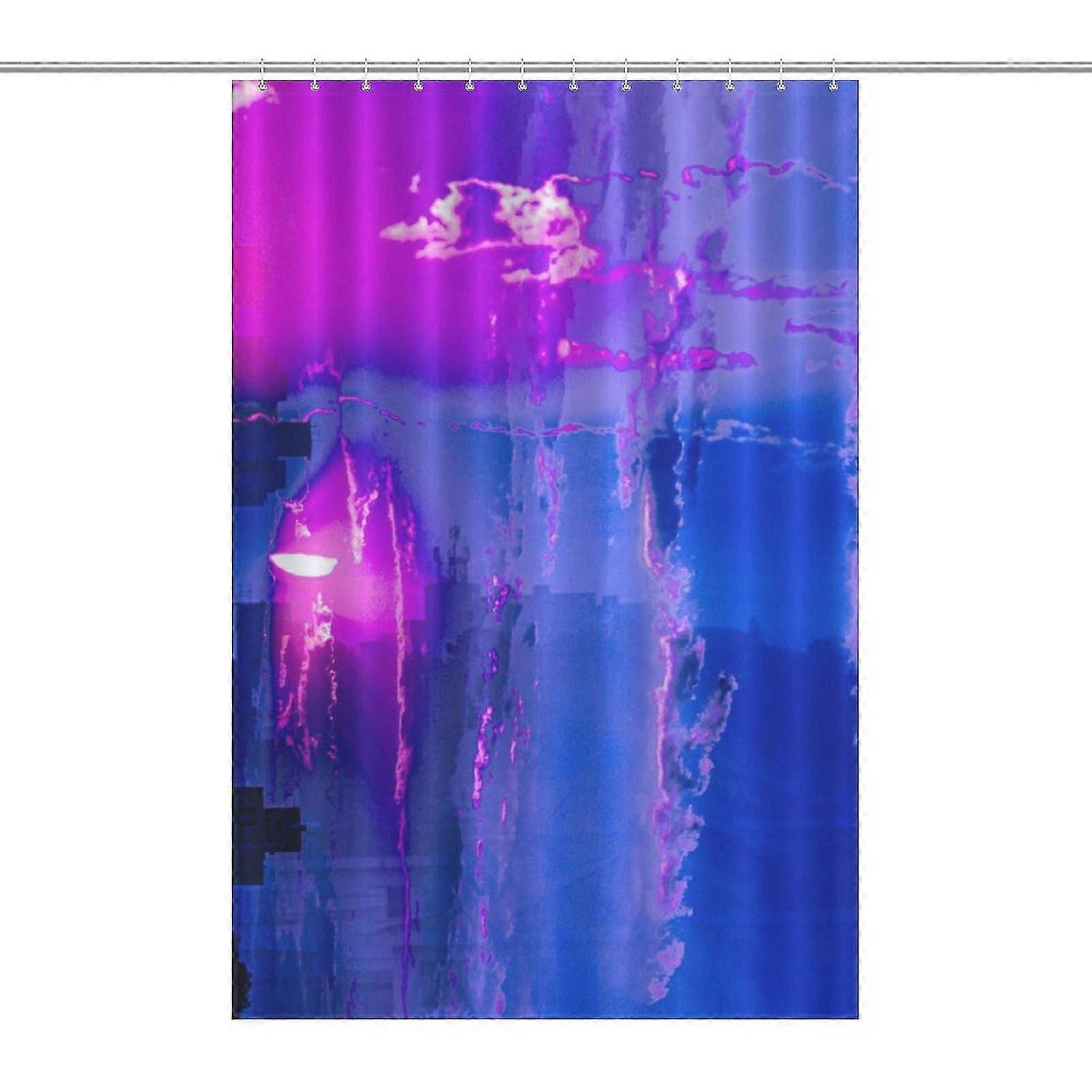 Cortina de ducha sombreada púrpura