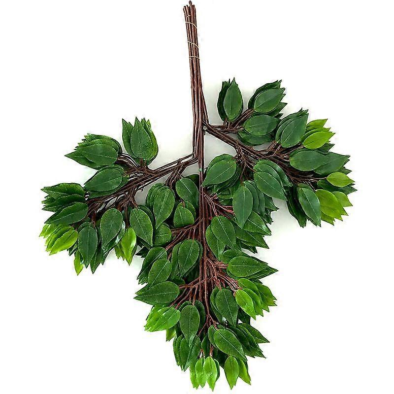 Simulated banyan tree, fake leaves, branches, artificial trees, green plants (12 branches)
