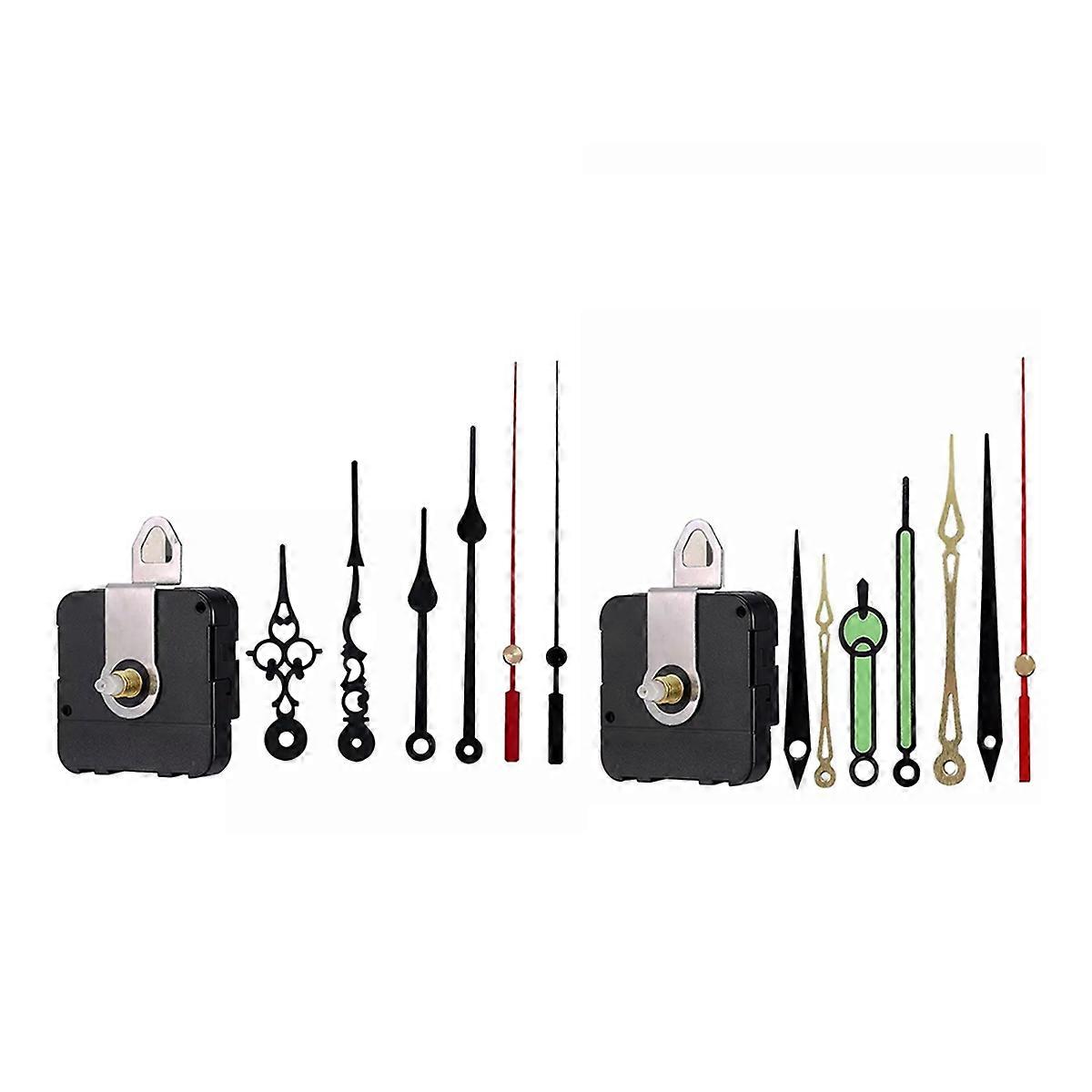 2PCS DIY Tool Quartz Wall Clock Movement Mechanism Hands Kit