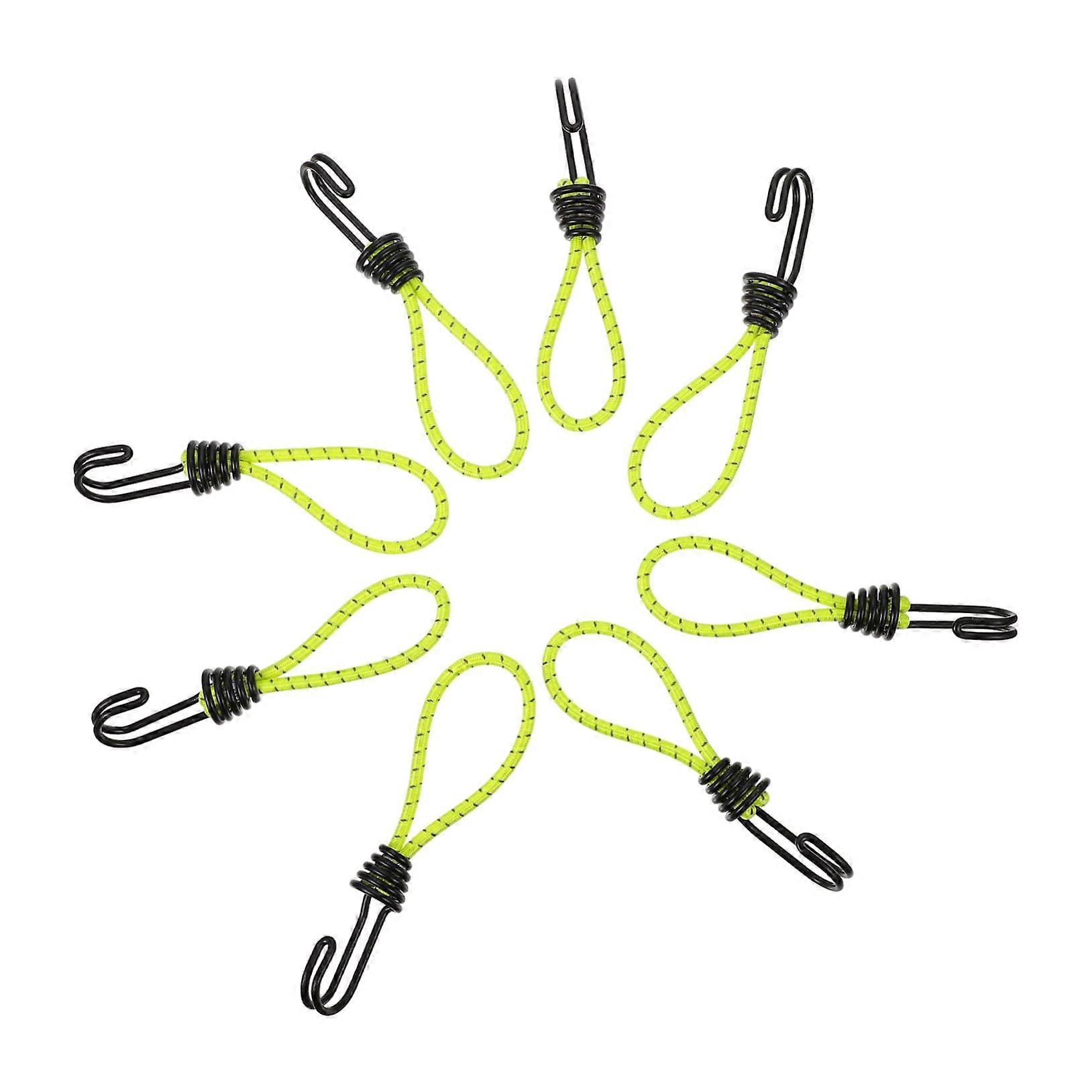 Elastic Rope Buckles Tent Hook Cord Set 8-Pack For Camping Tents Poles And Canopies