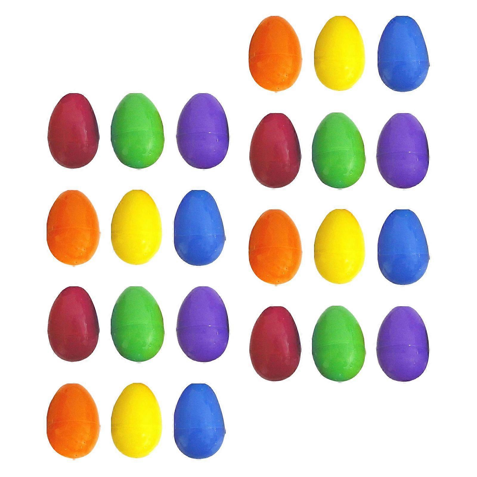 PP Fillable Easter Eggs 8x6cm Assorted Colors with Hinge Easter Party Supply