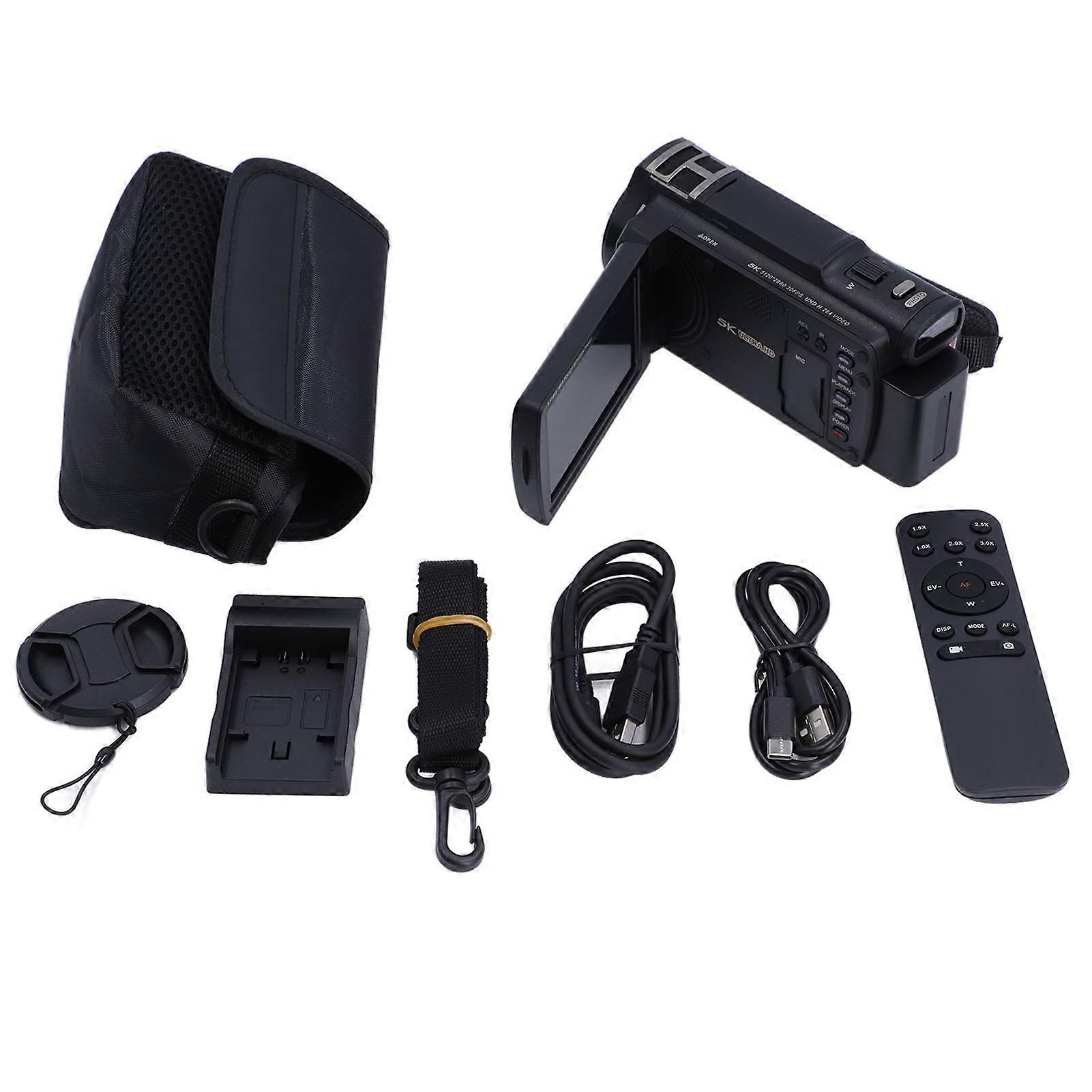 5K 48MP Video Camera: 12X Optical Zoom, Touchscreen, AF/MF Control, Long Battery Life