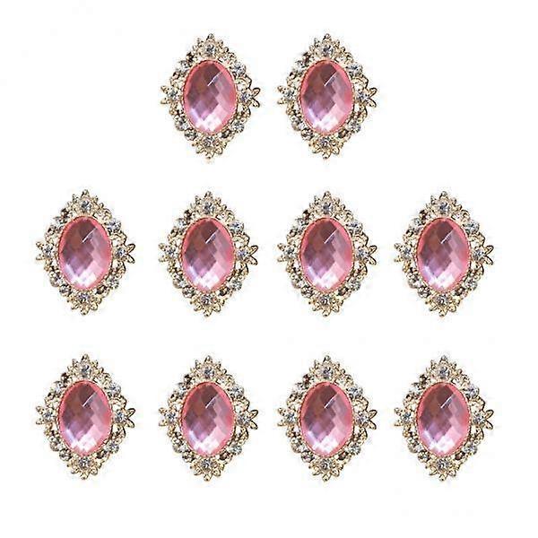 11x 10 Pieces Sparkling Diamante Rhinestone Flatback Button Embellishments