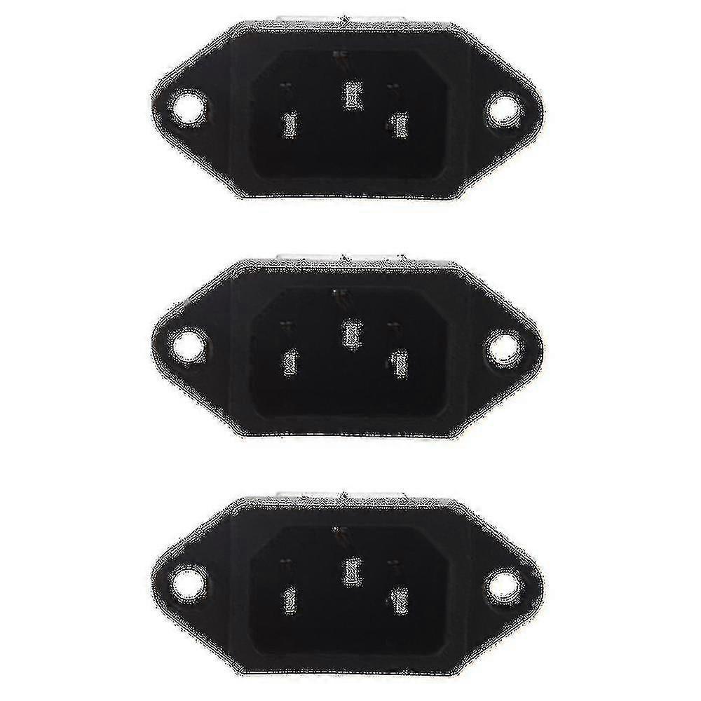 3x Iec 320 C14 Male Plug 3 Pins Pcb Panel Power Inlet Socket Connector SZRH A-B