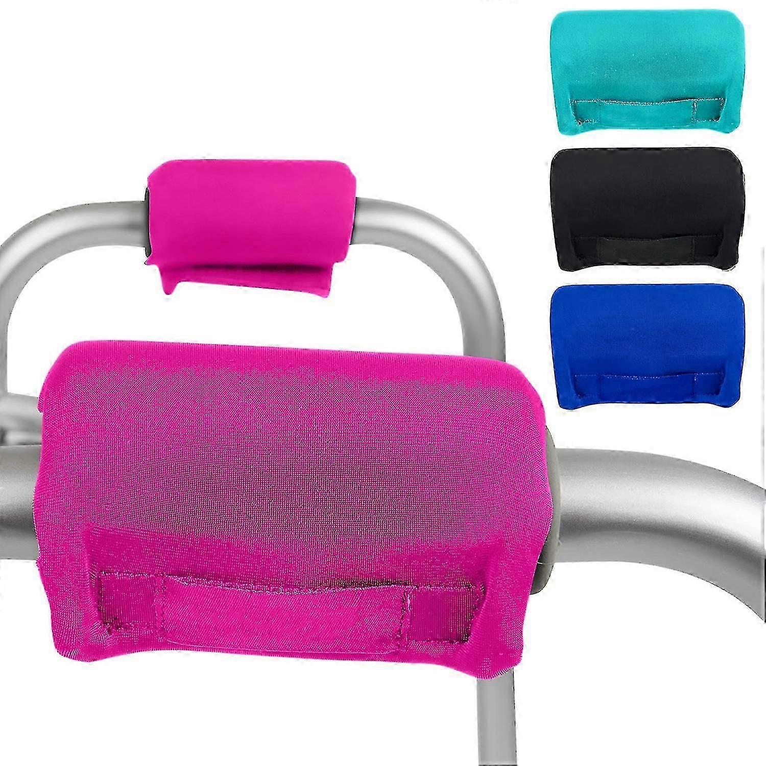 Walker Padded Hand Grip Covers, Mobility Aid Hand Pads, Rose Red