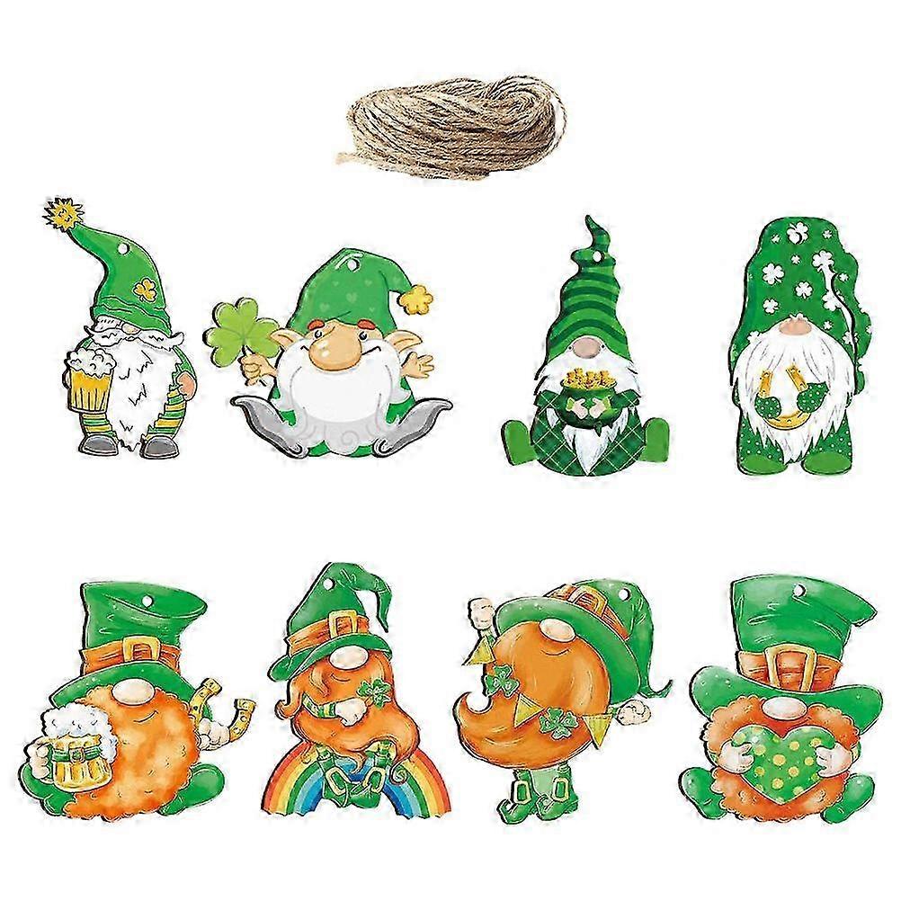 1 Set of St. Patrick's Day Gnome Hanging Sign Gnome Tree Hanging Ornament Window Decoration