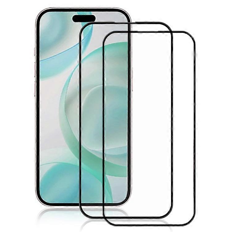 AMORUS 2Pcs Compatible For iPhone 16 Pro Max Screen Protector Silk Printing Tempered Glass Film High Transparency