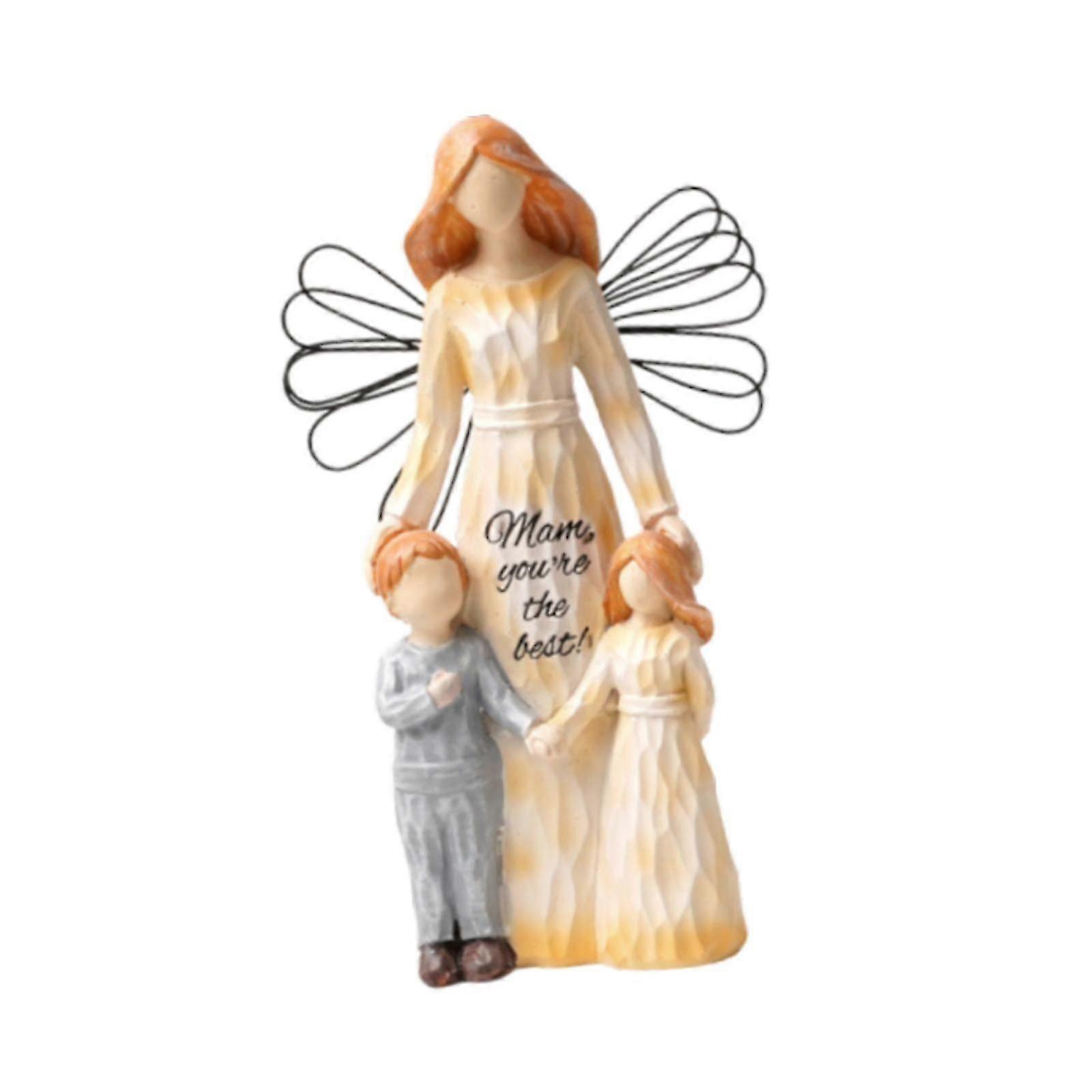 Lifelike Mum and Daughter Figurines Sculpture Craft as a Memorial Gift for Your Bookshelf or Mantel Display