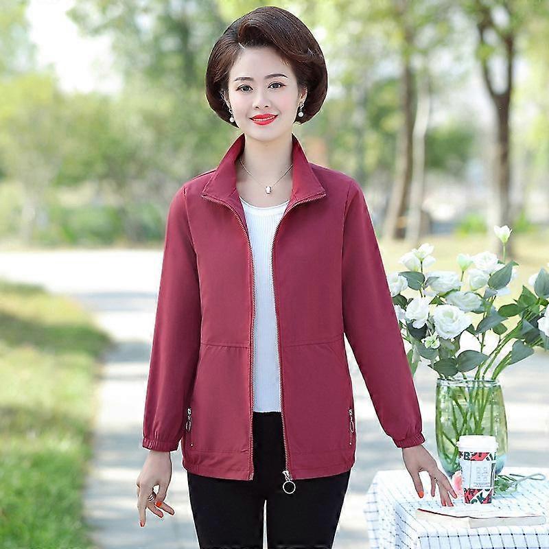 Spring and Autumn Jackets 2024 New Middle-aged Women's Clothing Short Lapel Jackets Long-Sleeved Cardigan Tops