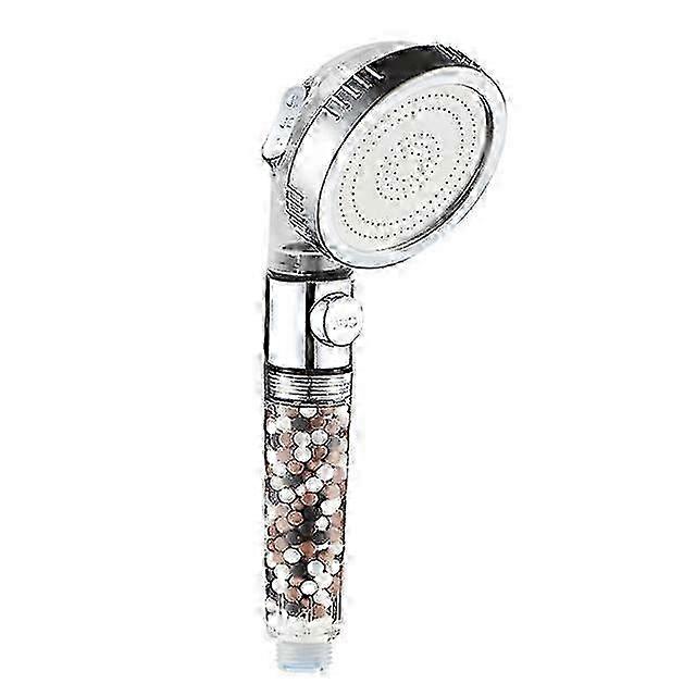 Bathroom 3-Function SPA Shower Head With Switch On/Off Button High Pressure Anion Filter Bath Head Water Saving Shower