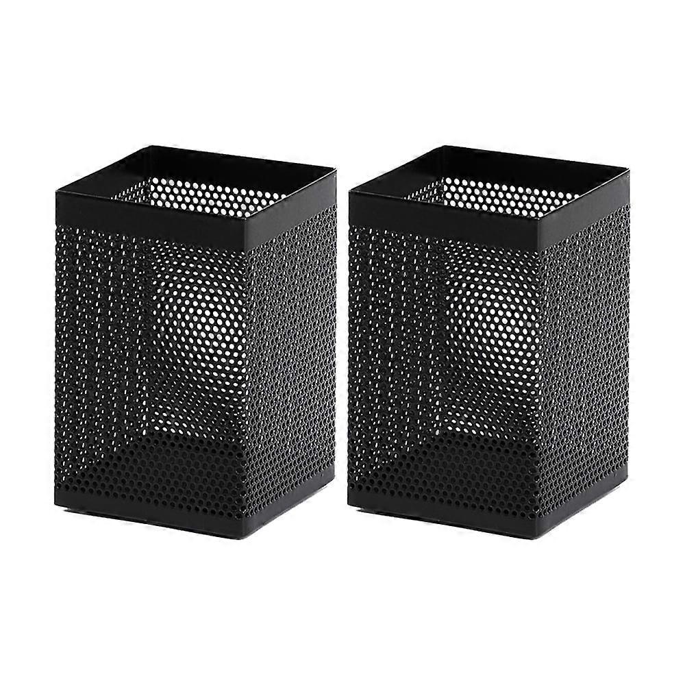 2 Pack Office Pen Cup Holder, Metal Mesh Pencil Cup Holder, Stackable Mesh Regular Pencil Holder