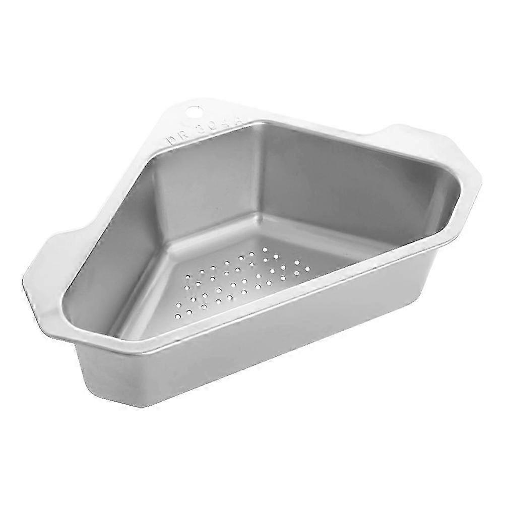 ステンレス鋼トライアングルシンクバスケット21x17.5x8cmシルバー