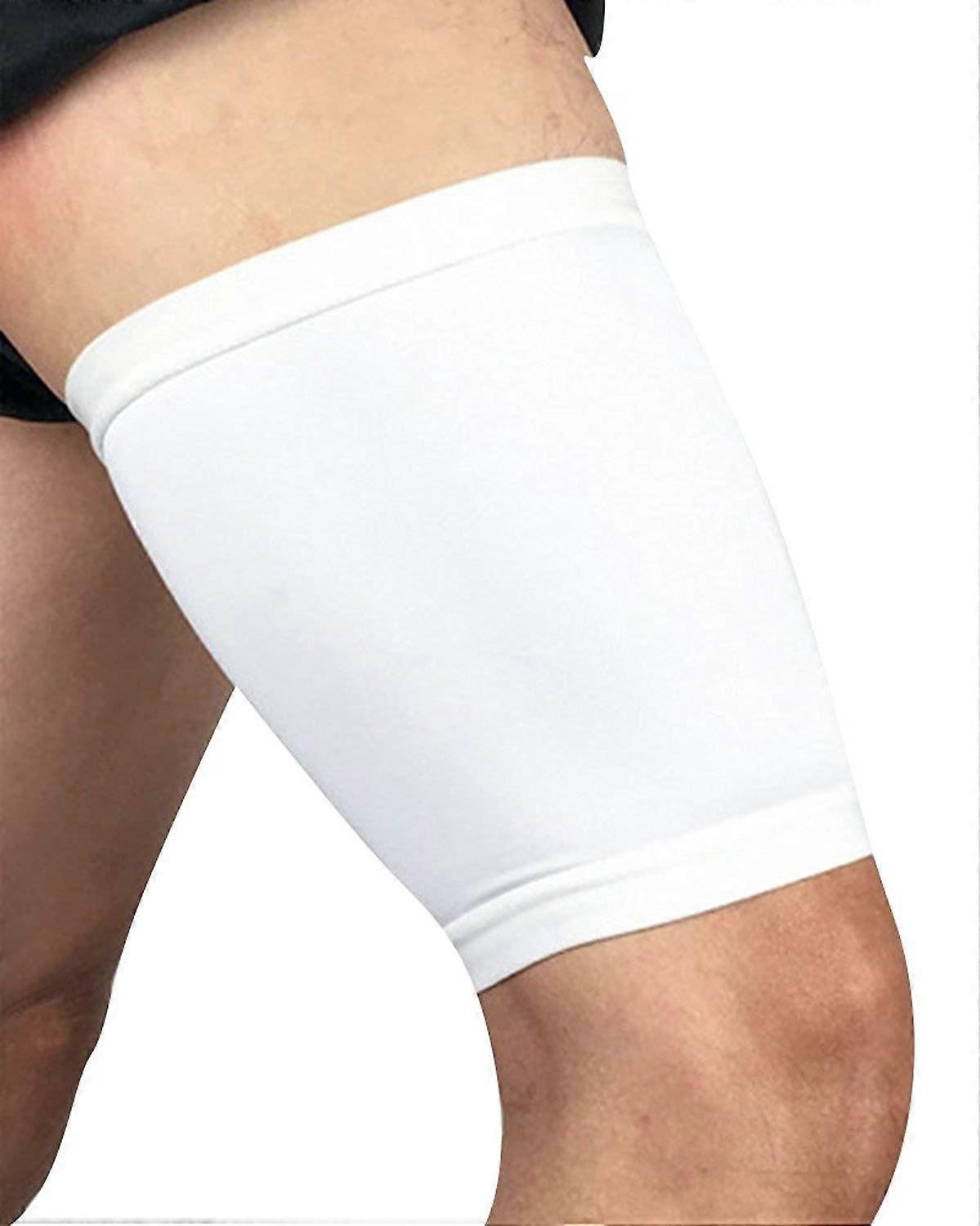 Men Women Elasticated Thigh Support Bracket Outdoor Professional Protective Gear M White, Adjustable Size, Durable Material