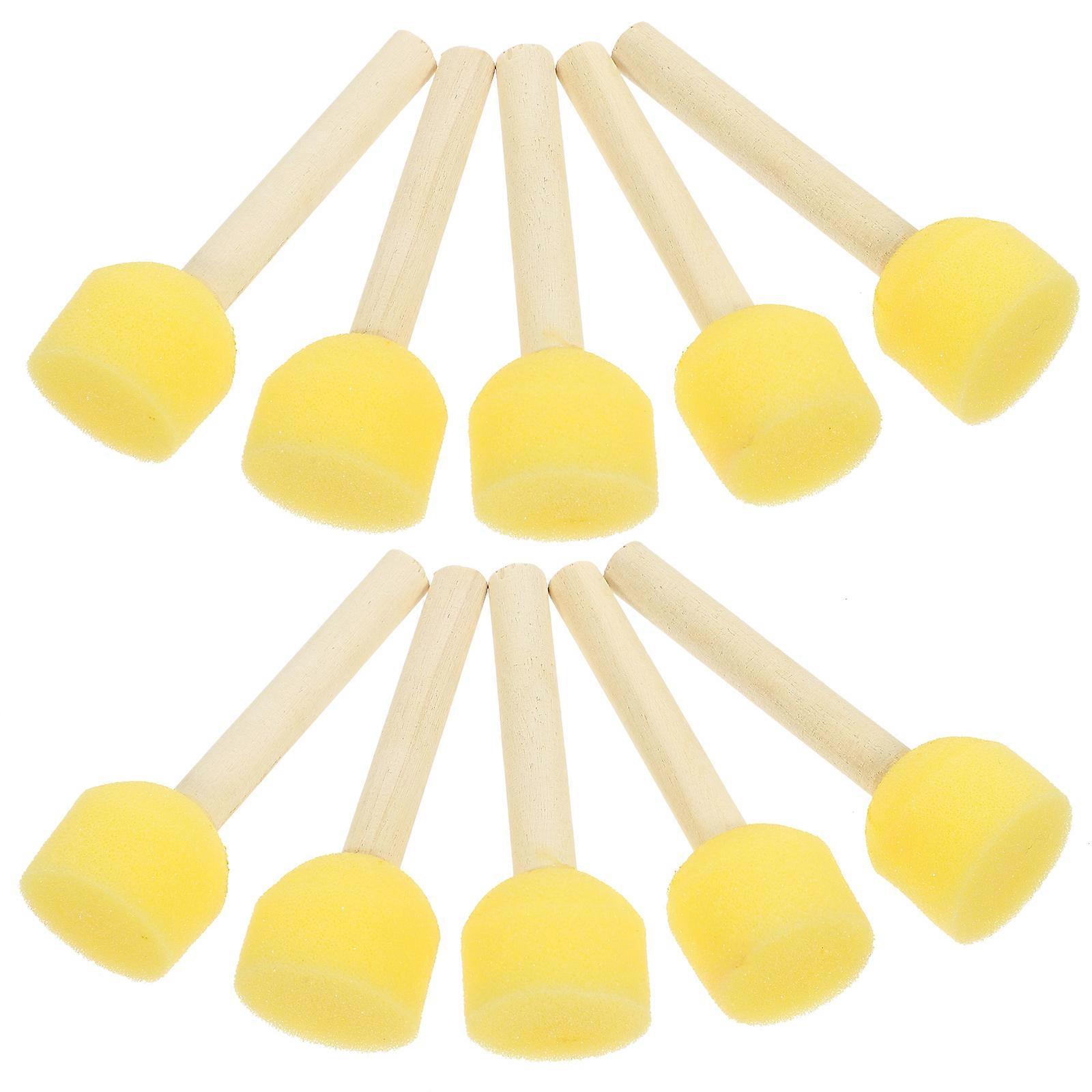 20pcs Ergonomic Handle Sponge Brushes for Painting, Drawing, Watercolor & Craft Projects