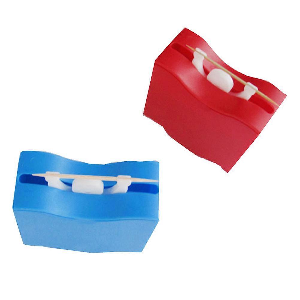 Toothpick Dispenser Creative Automatic Toothpick Case Round Top Rectangular Base Practical Design Home 2Pcs