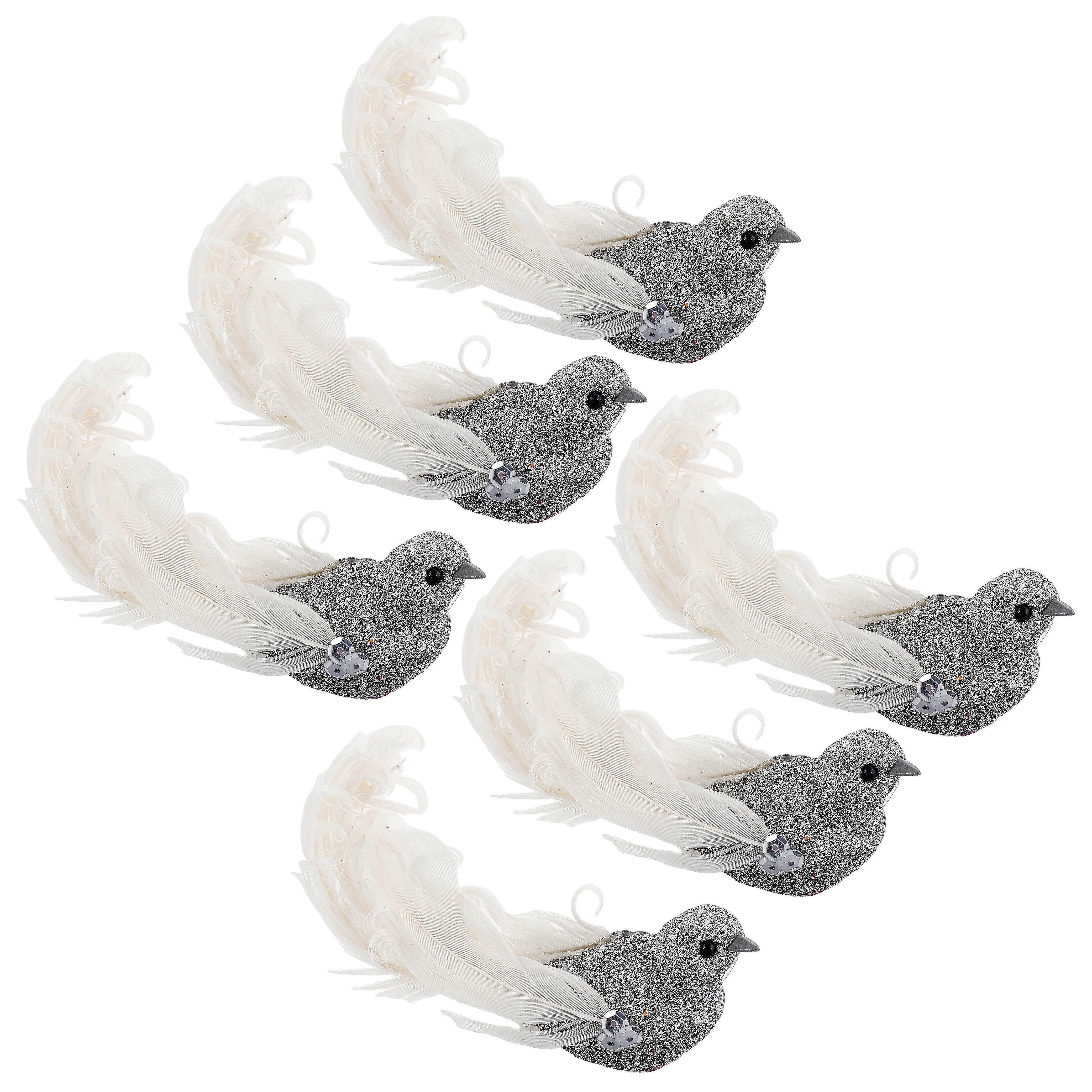 Home Decorative Birds Artificial Simulation Foam Birds For Tree Decoration 14.00X4.50X4.00CM 6Pack