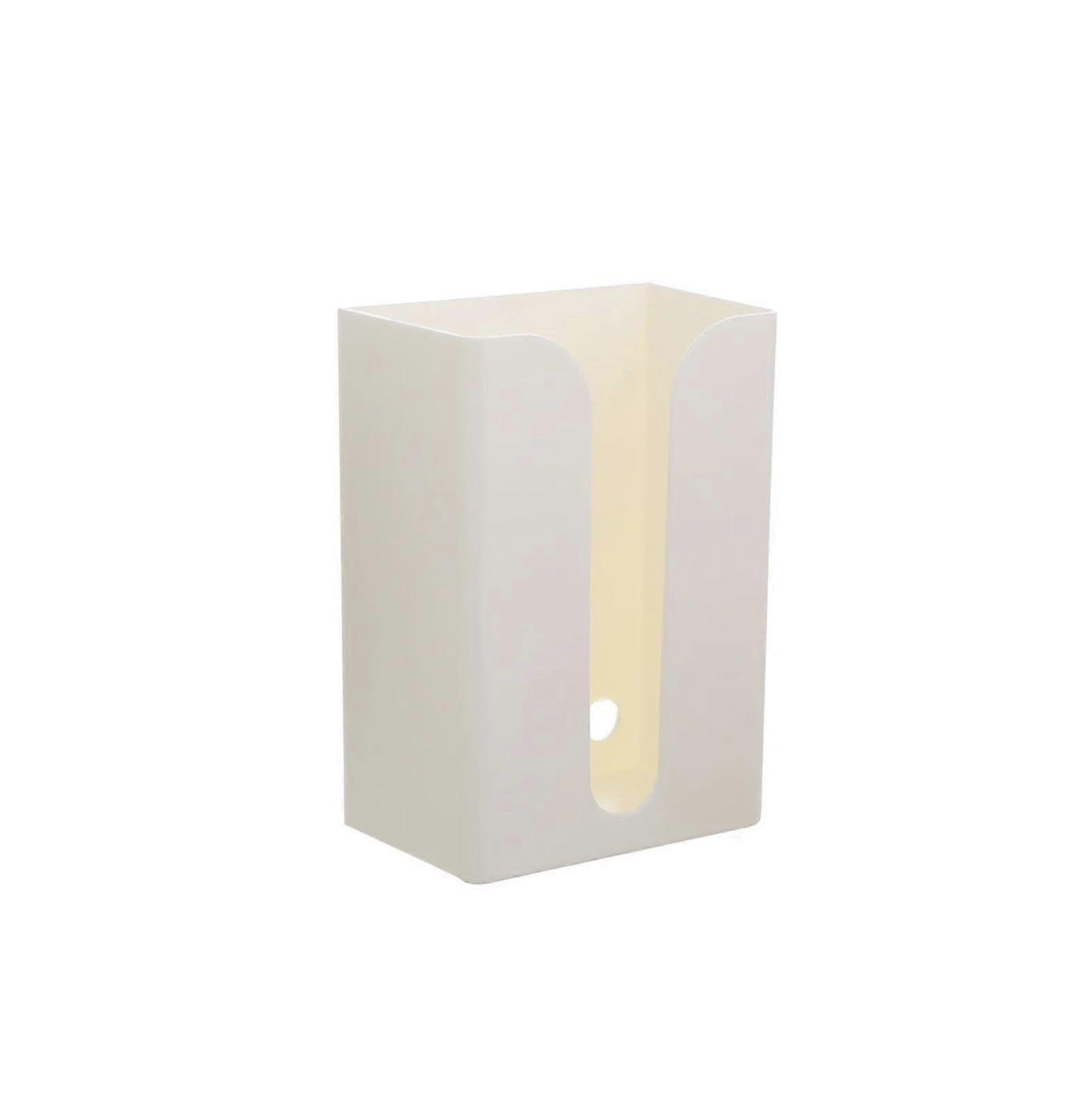 Wallmounted tissue box, selfadhesive shelf, napkin holder, trash bag dispenser, storage shelf White