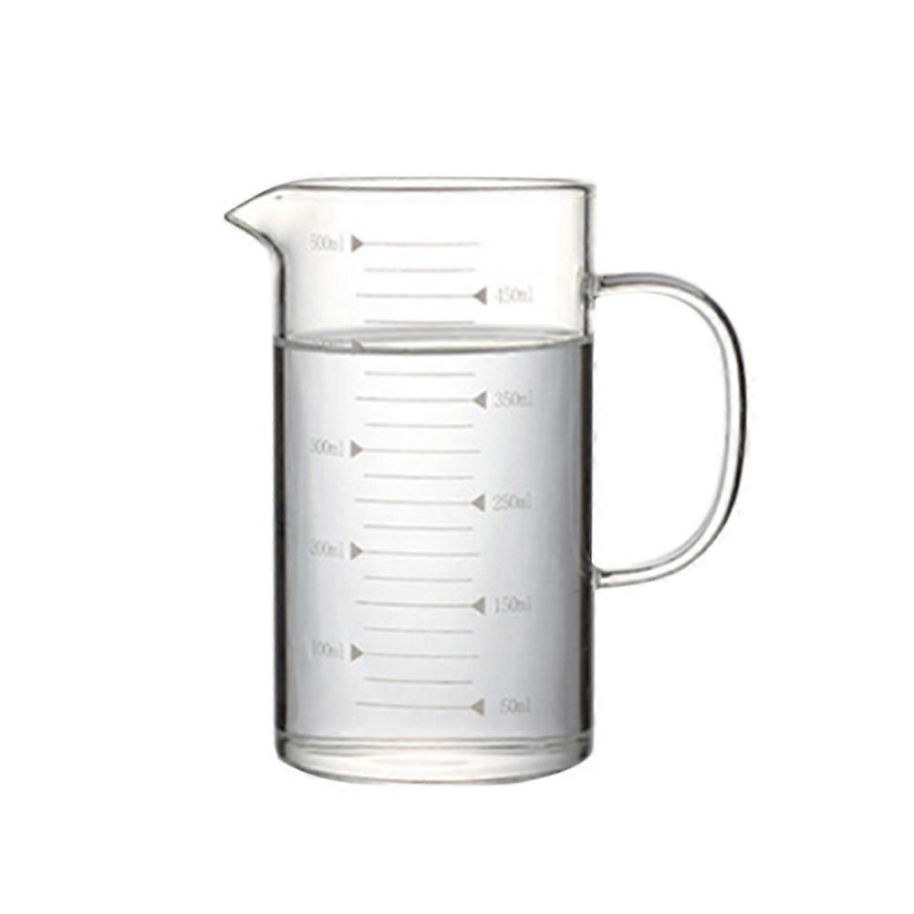 Measurement Cup With Lid Borosilicate Glass Measuring Glass For Home And Kitchen Transparent 8x8x14cm Heat-Resistant 1Set