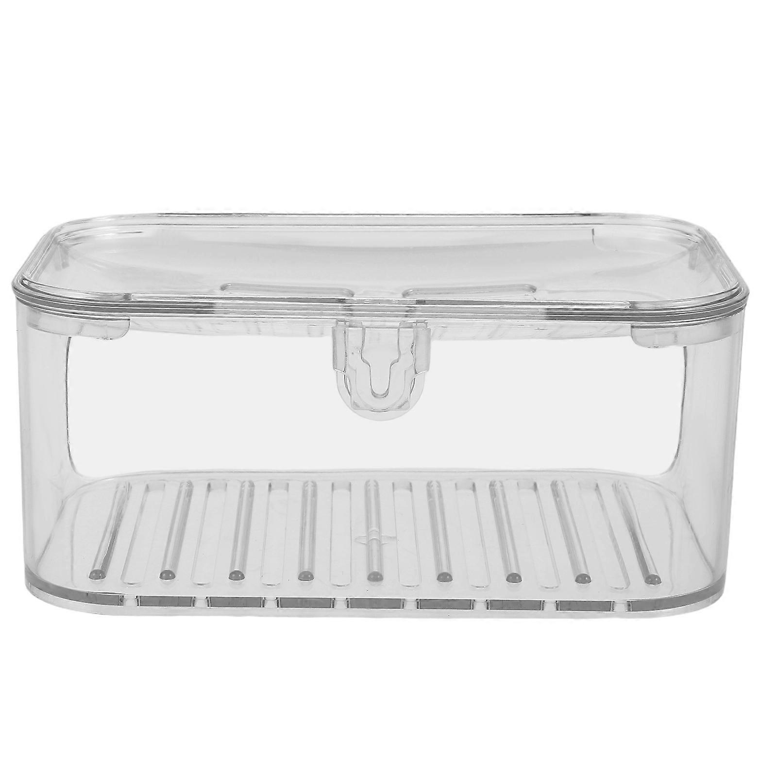 Bathroom Soap Tray Modern Rectangular Design Kitchen Shower Bathtub Use PET Material Clear Soap Dish 1Set