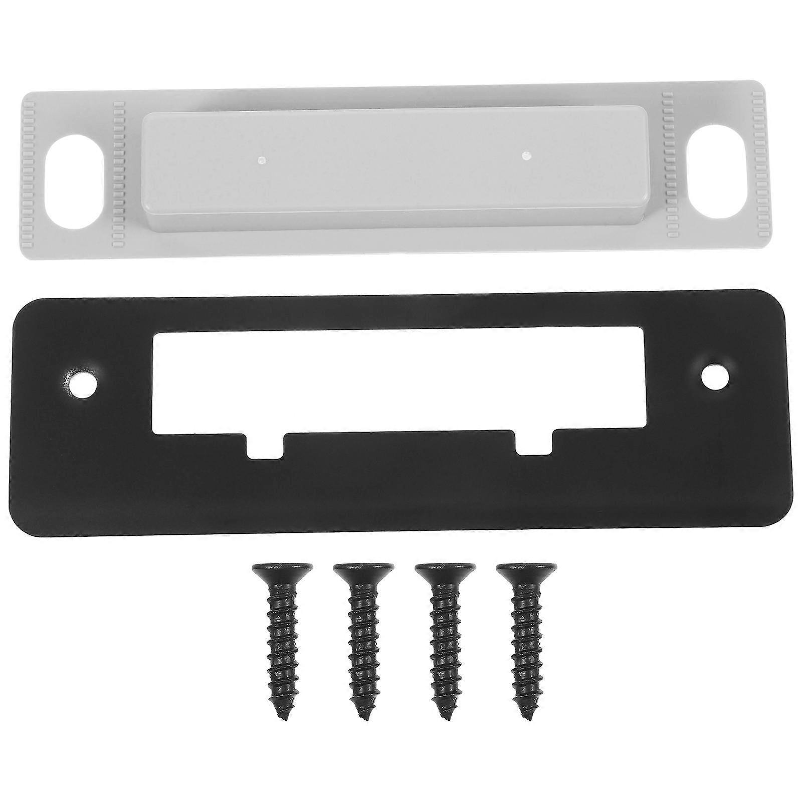 Black Deadbolt Cover Door Strike Plate Hole Filler Accessory for Enhanced Security Compatible With Multiple Brands Sleek Design