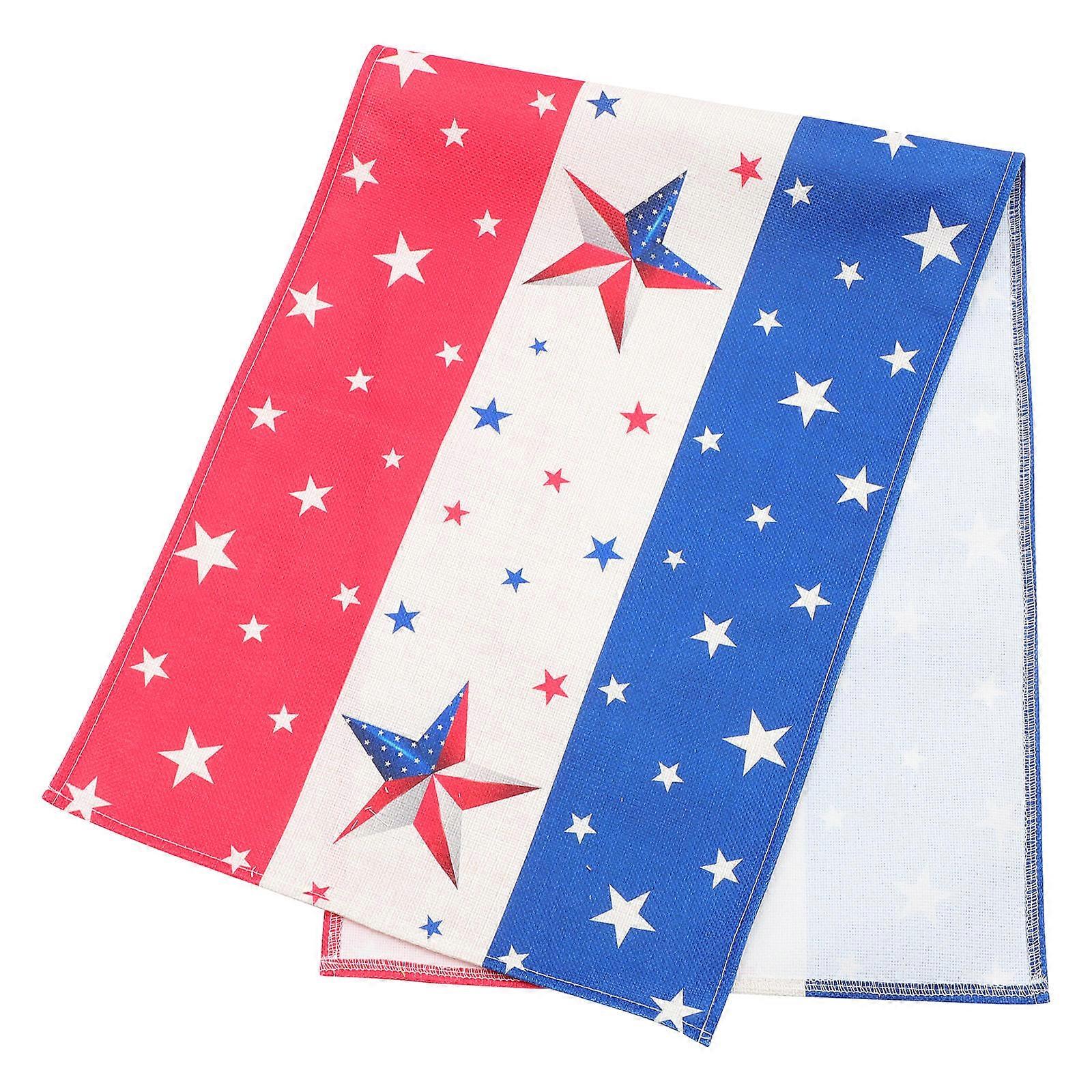 American Flag Party Table Runner Independence Day Decorations Retro Style Home Tablecloth Decor 91x33cm 1Pack