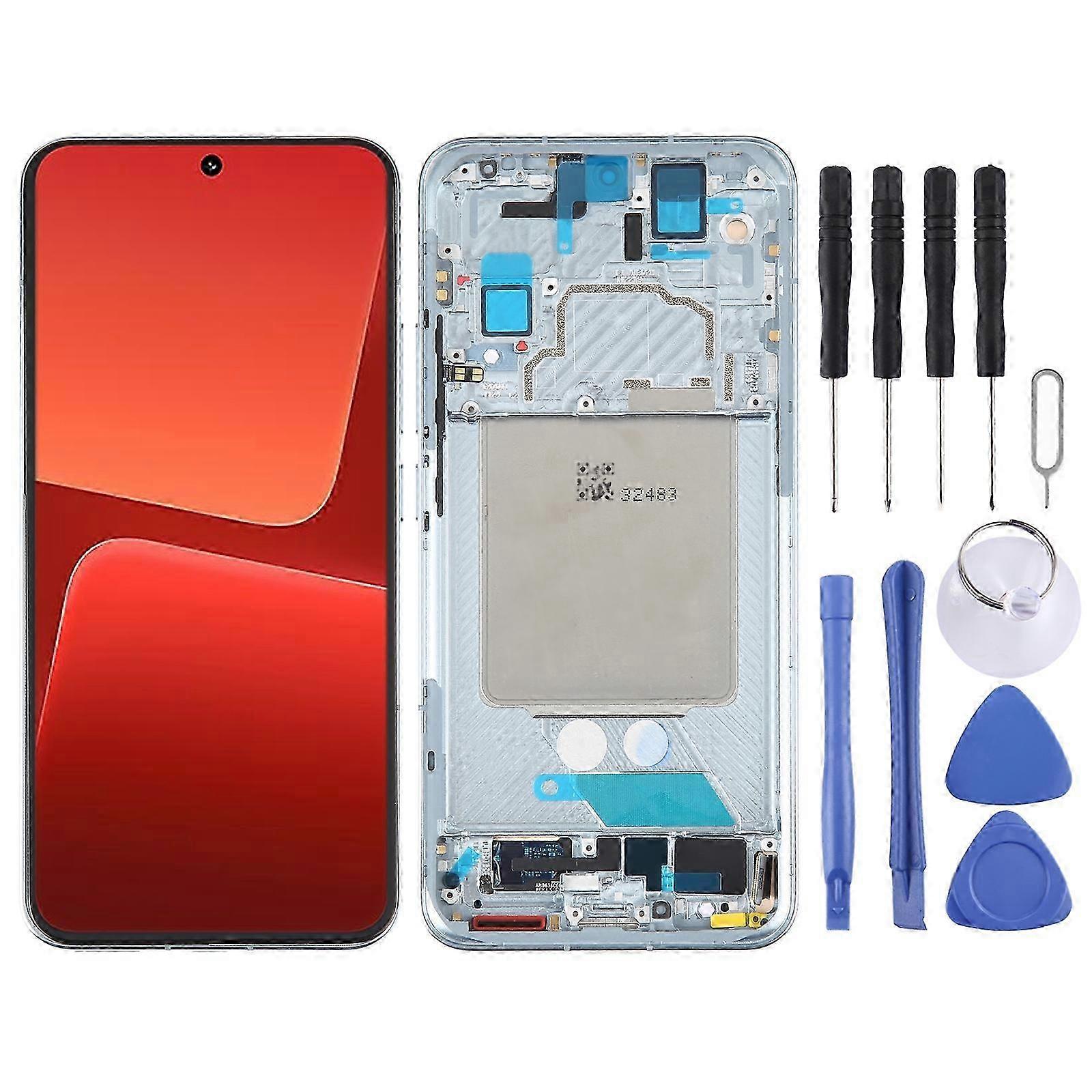 (Blue) Amoled Compatible Lcd Screen For Xiaomi 13 Digitizer Full Assembly With Frame