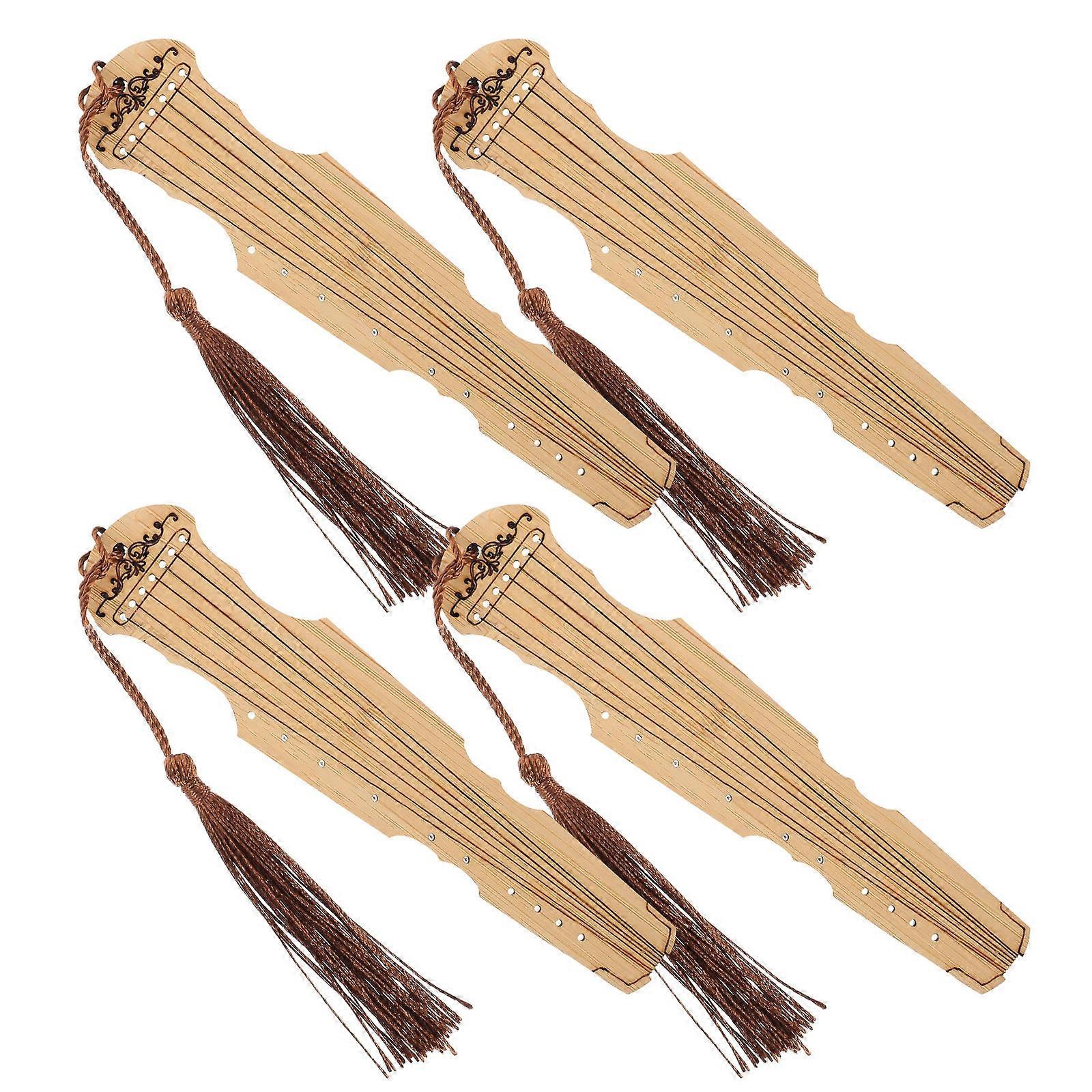 Guqin Shaped Bamboo Bookmarks Reading Tracking Diy Design