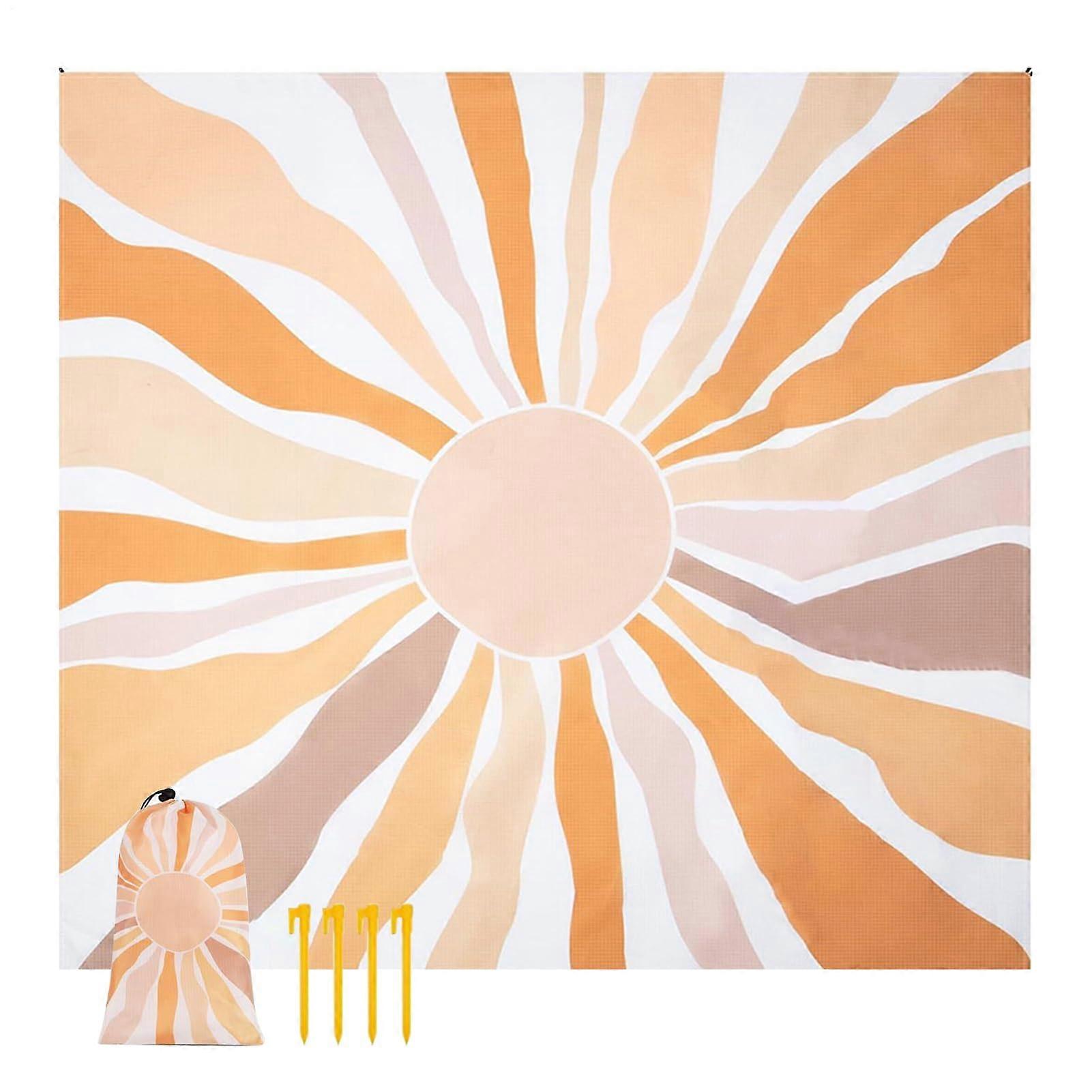 بطانية ، وسادة مقاومة للرمل ، سجادة خارجية سريعة التجفيف ، للشاطئ ، الحديقة ، السفر 82.68x78.74 بوصة