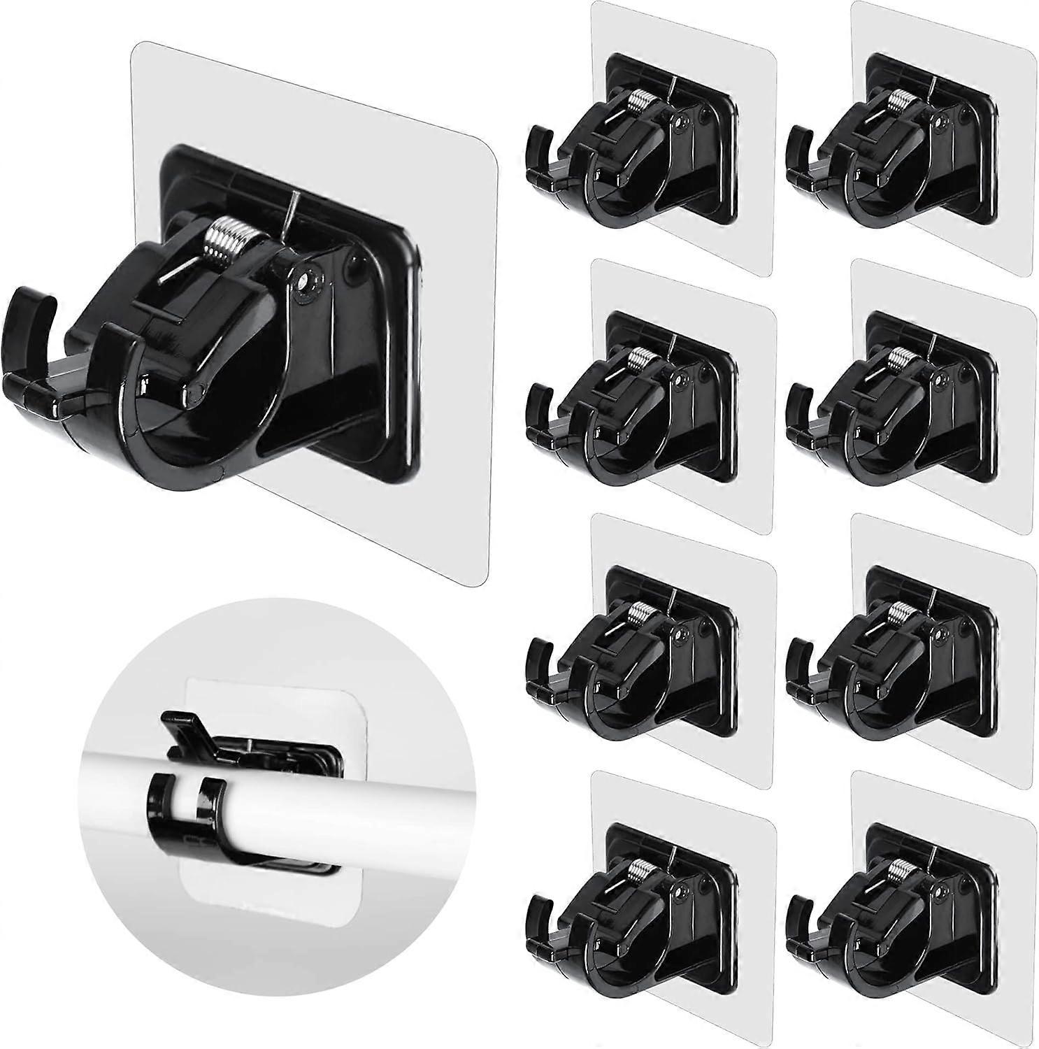Curtain Rod Brackets, 8 PCS Self Adhesive Curtain Rod Holder Hooks