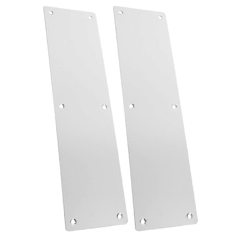Stainless Steel Door Push Plate Fireproof Protective Rectangular Shape For Business Owners 2Pcs