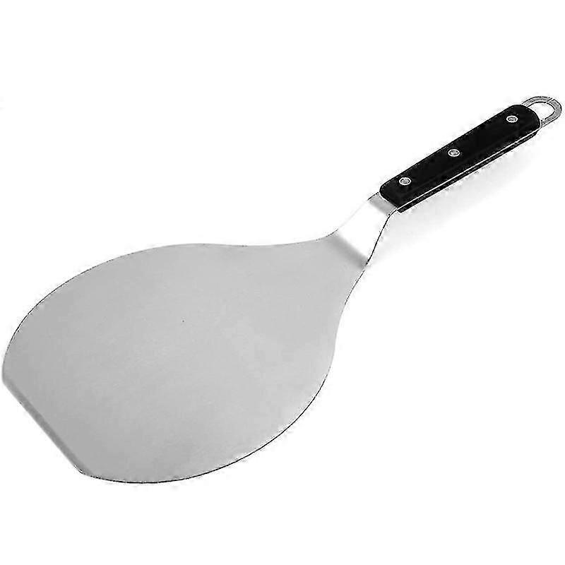 Spatule large extra-large en acier inoxydable avec manche en bois solide - Lavable au lave-vaisselle Pizza P