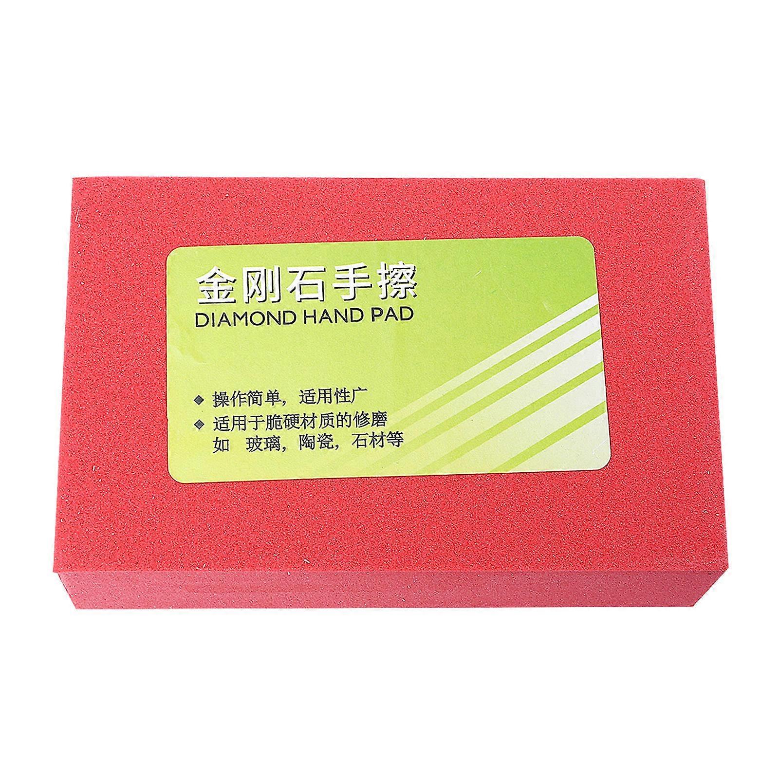 Red Hand Polishing Pad with Diamond and Sponge for Grinding Use 60 Grit