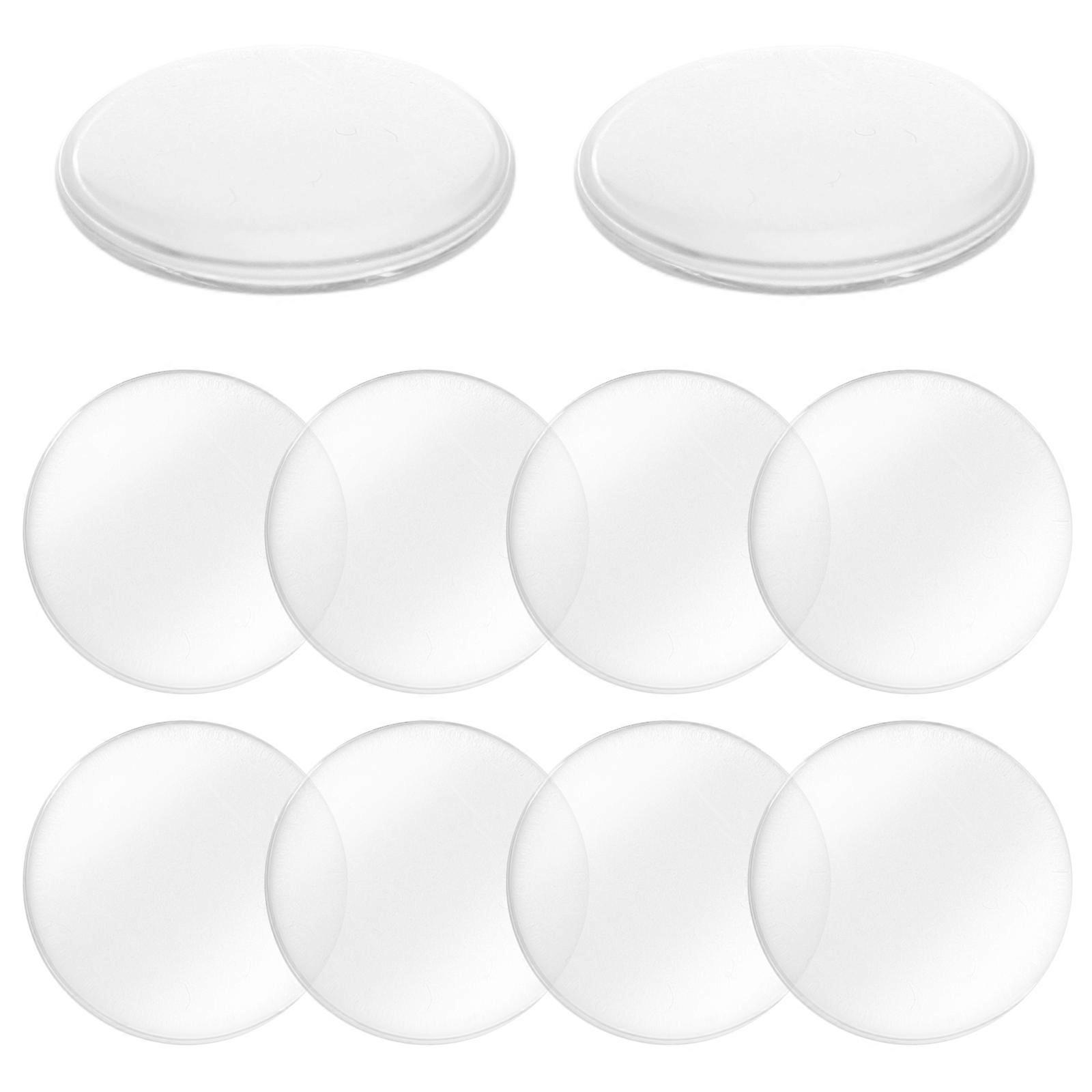 Round Glass Domes For Crafts Transparent Glass Eyes Realistic Expression Doll Making Small Glass Circles 5Pairs