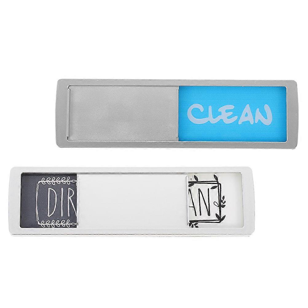 Dishwasher Sliding Sign Clean Dirty 17.5x5cm 2Sets