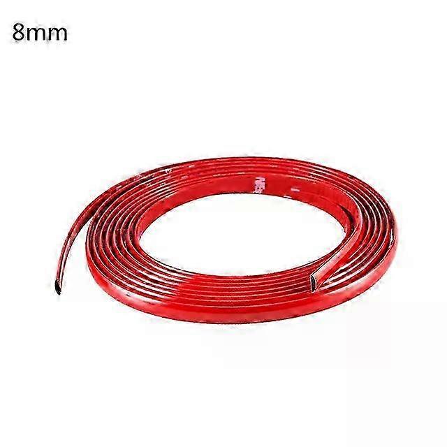 DIY Car Bumper Self-adhesive Red Decorative Strip Thickened PVC Material to Prevent Body Scratches Car Accessory