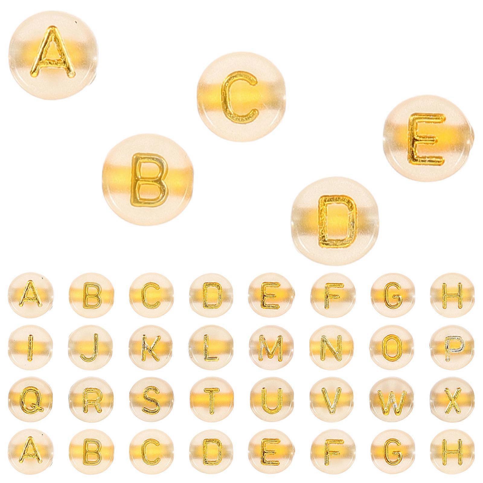 Jewelry Beads Mini Letters Beads Craft Projects present Giving 0.6x0.6cm Round Luminous 200Pcs