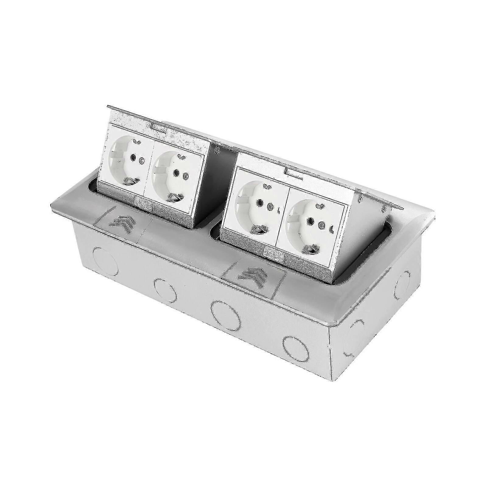 4-way Floor Socket Built-in Table Socket