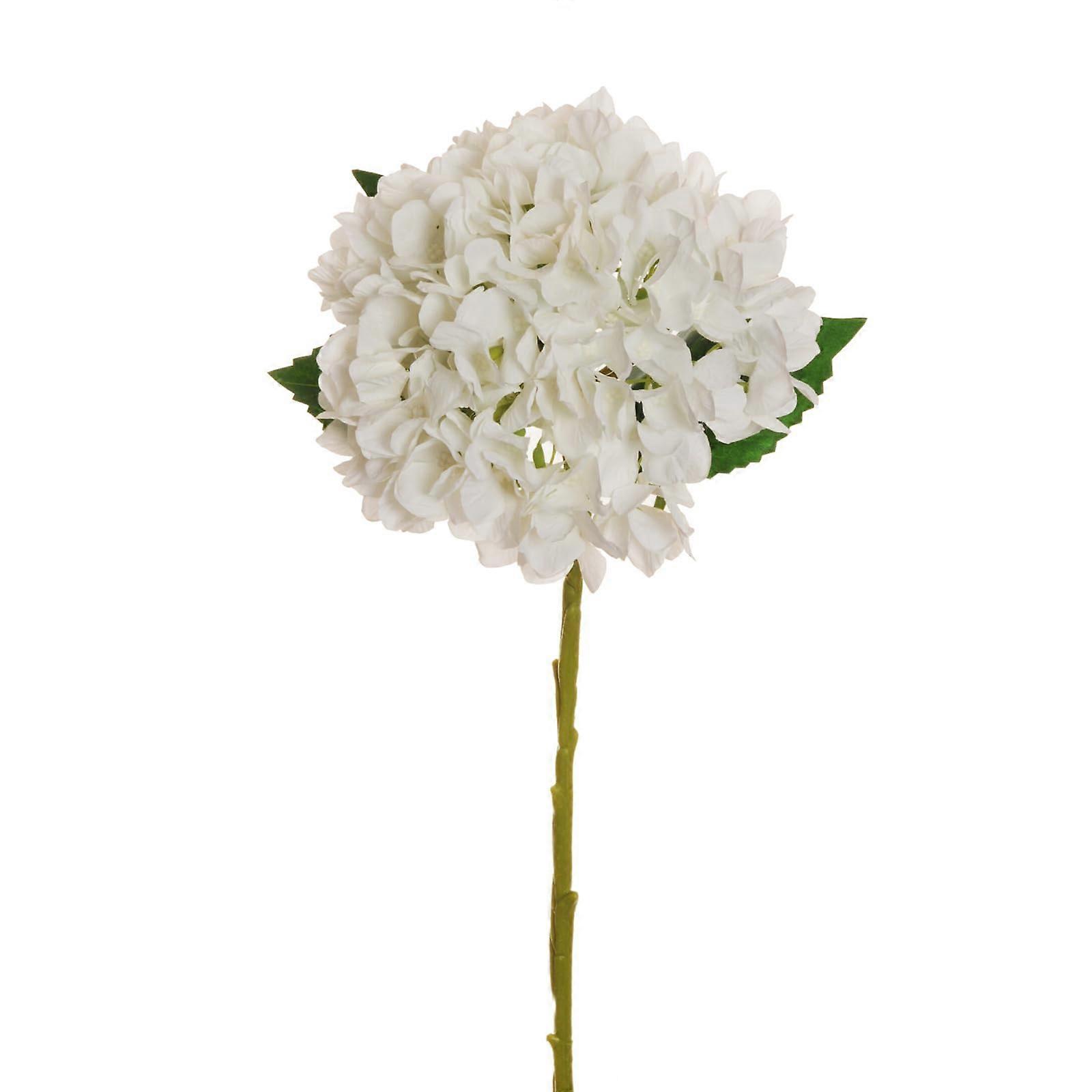 Polyester Decorative Bloom White Hydrangea, 45 cm, Christmas Decor, Indoor Decor, Polyester Flower