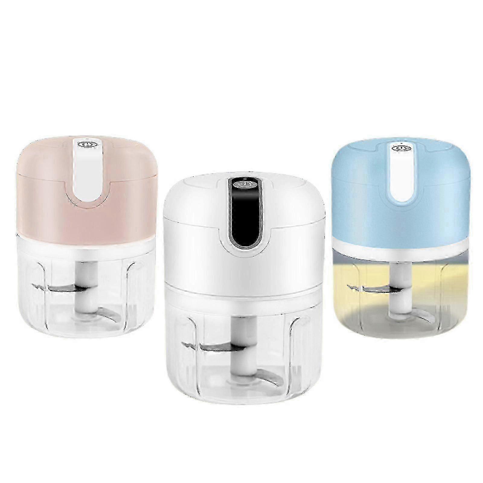 Portable Mini Food Chopper Blender Processor - 250ML - Wireless - USB - 3 Blades for Convenient Use